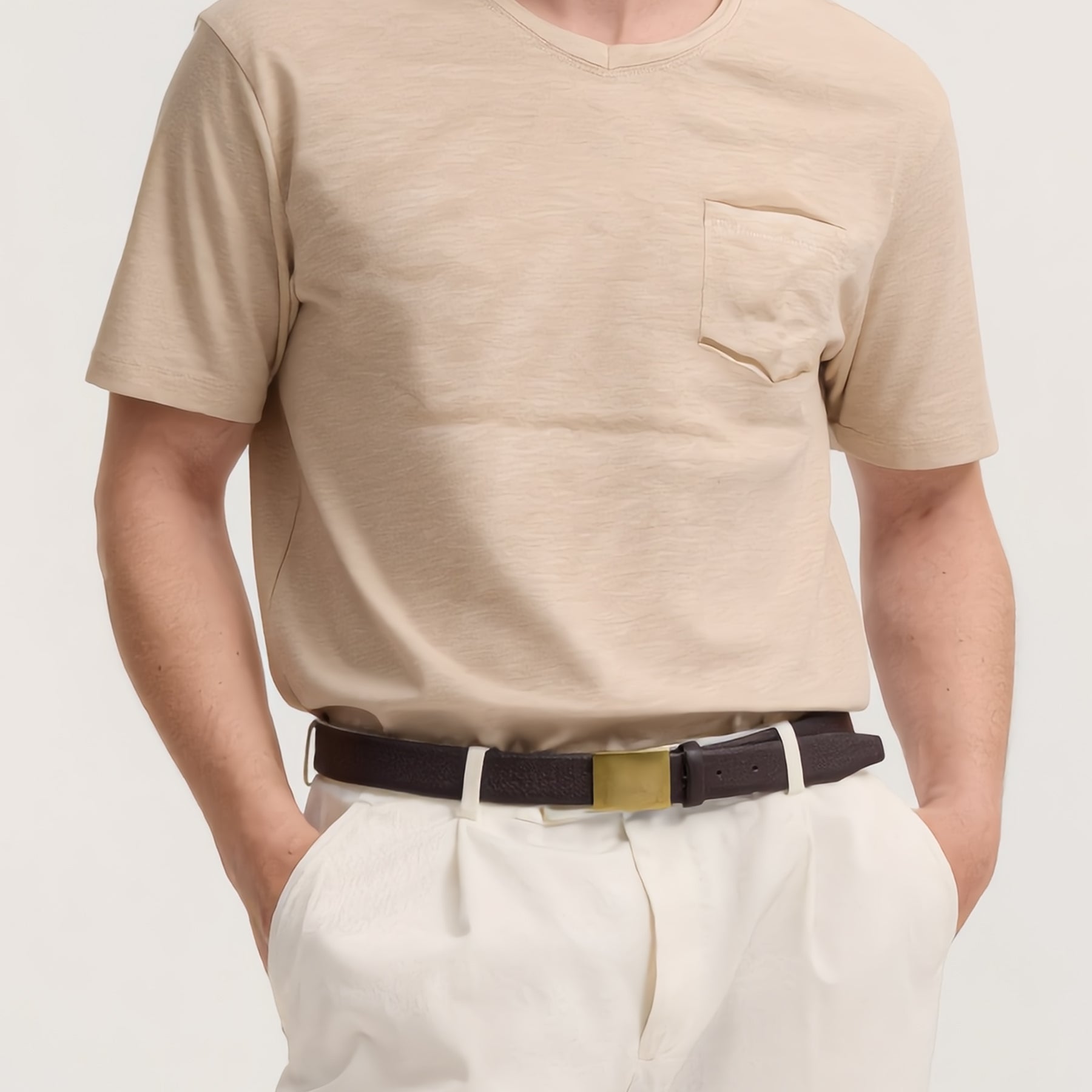 YES ZEE T-Shirt Uomo Jersey Fiammato Con Tasca ART. 01T715