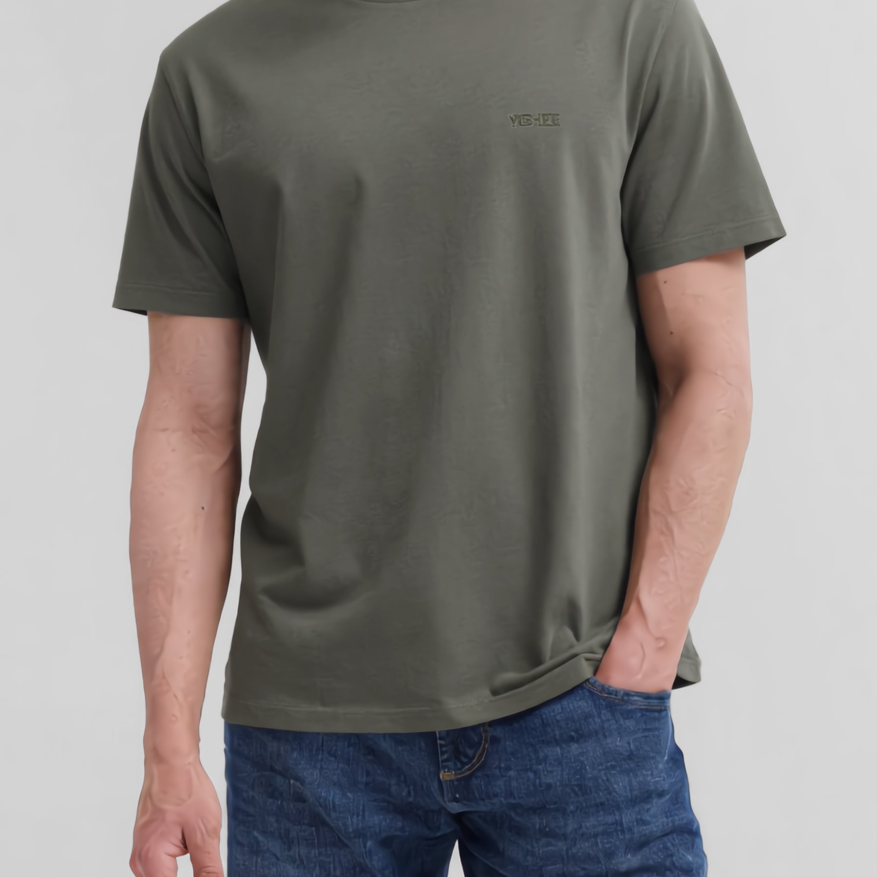 YES ZEE T-Shirt Uomo Cotone Jersey Tinta Unita ART. 01T778