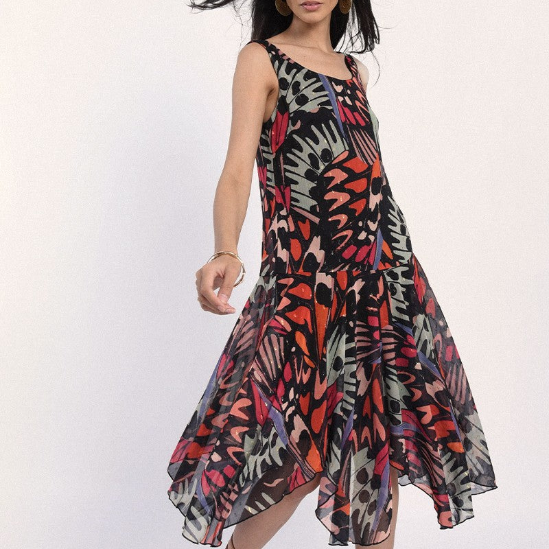 Abito Stampato Asimmetrico MOLLY BRACKEN RR115BP