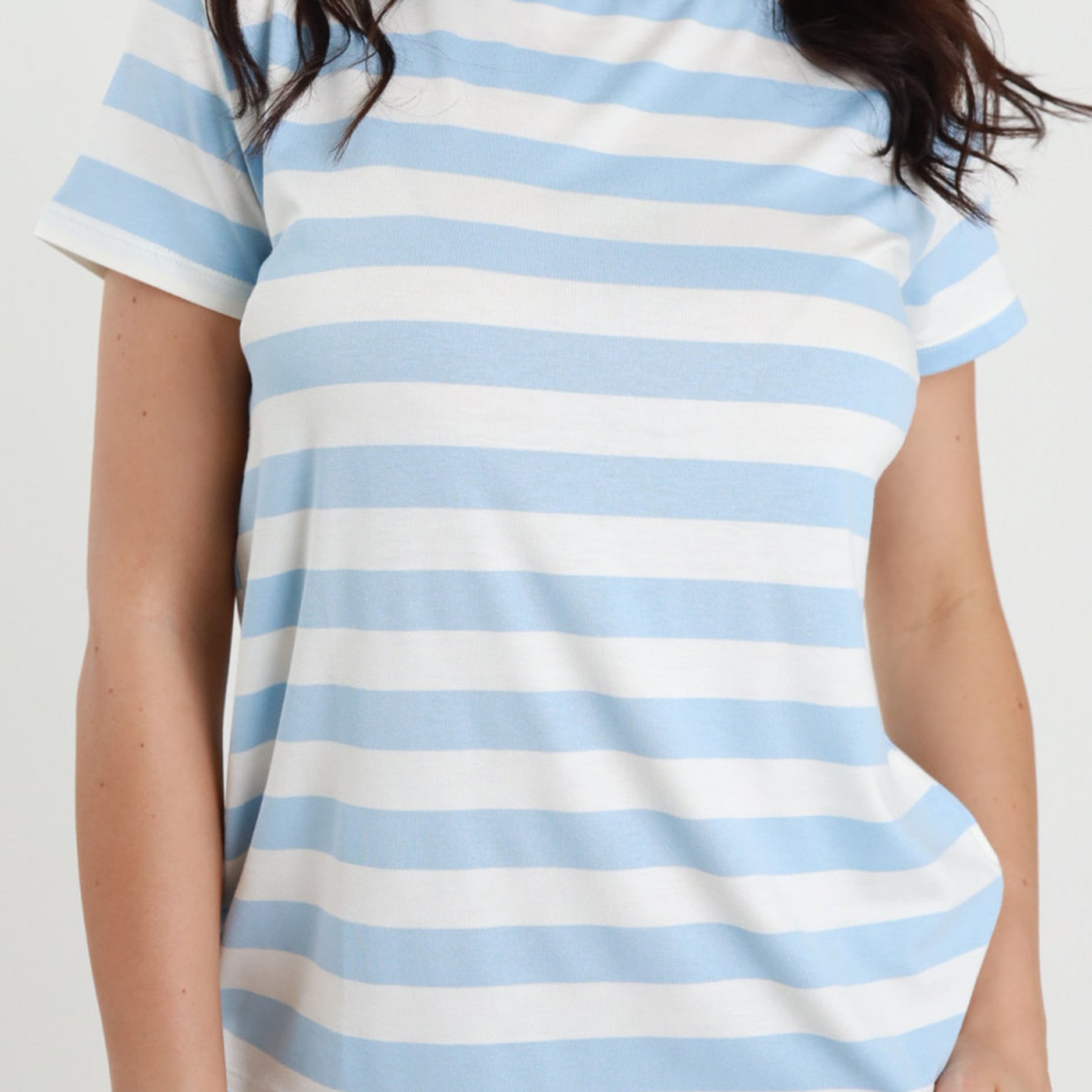 SUSY MIX T-Shirt Donna M/M Viscosa Leggera Fantasia Righe 12126