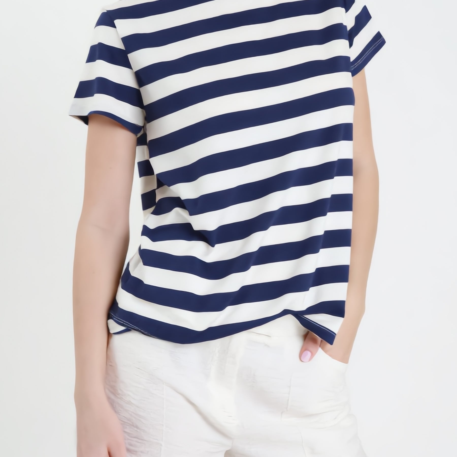 SUSY MIX T-Shirt Donna M/M Viscosa Leggera Fantasia Righe 12126