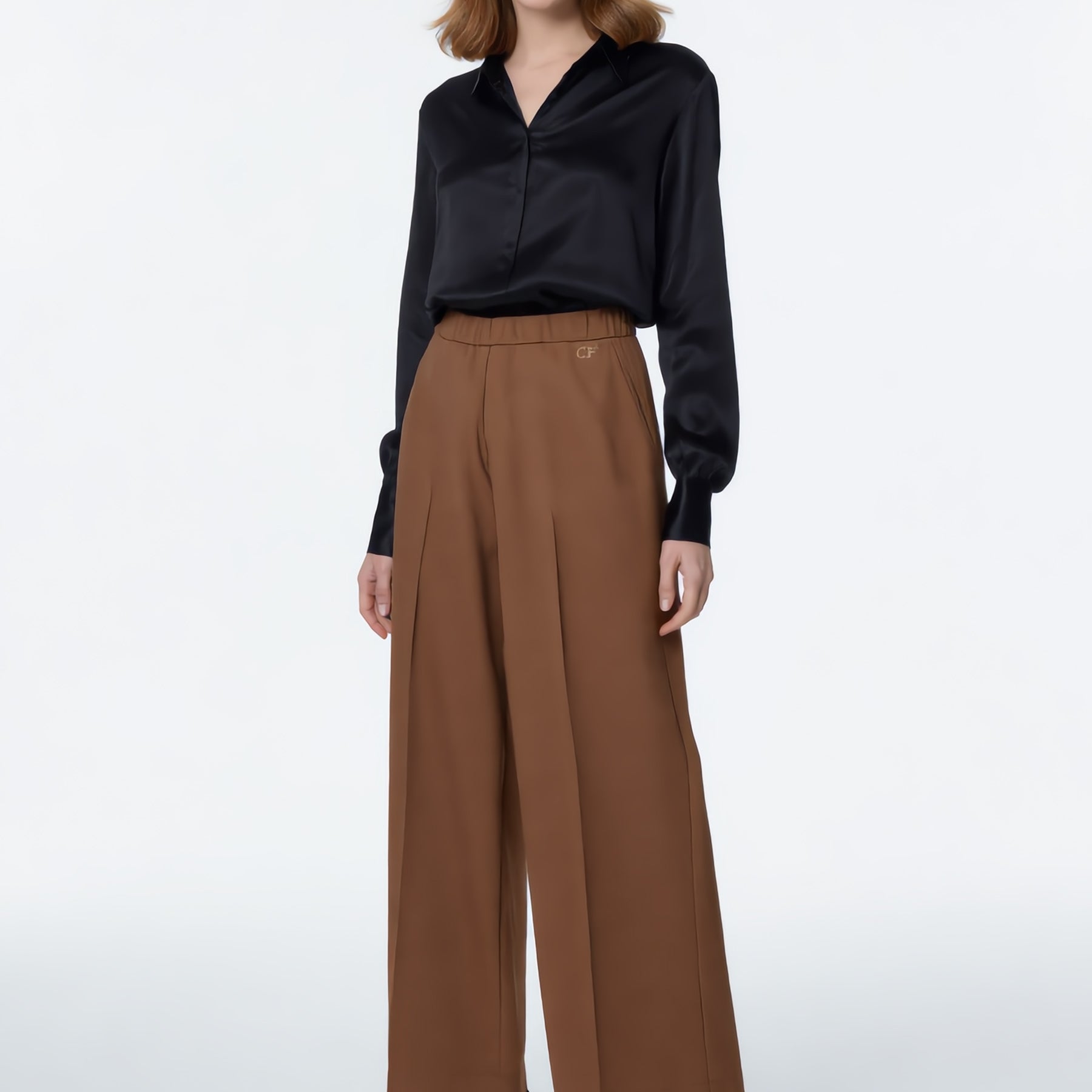 CARLA FERRONI Pantalone Lungi Donna Ampio Fluido Estivo 17751