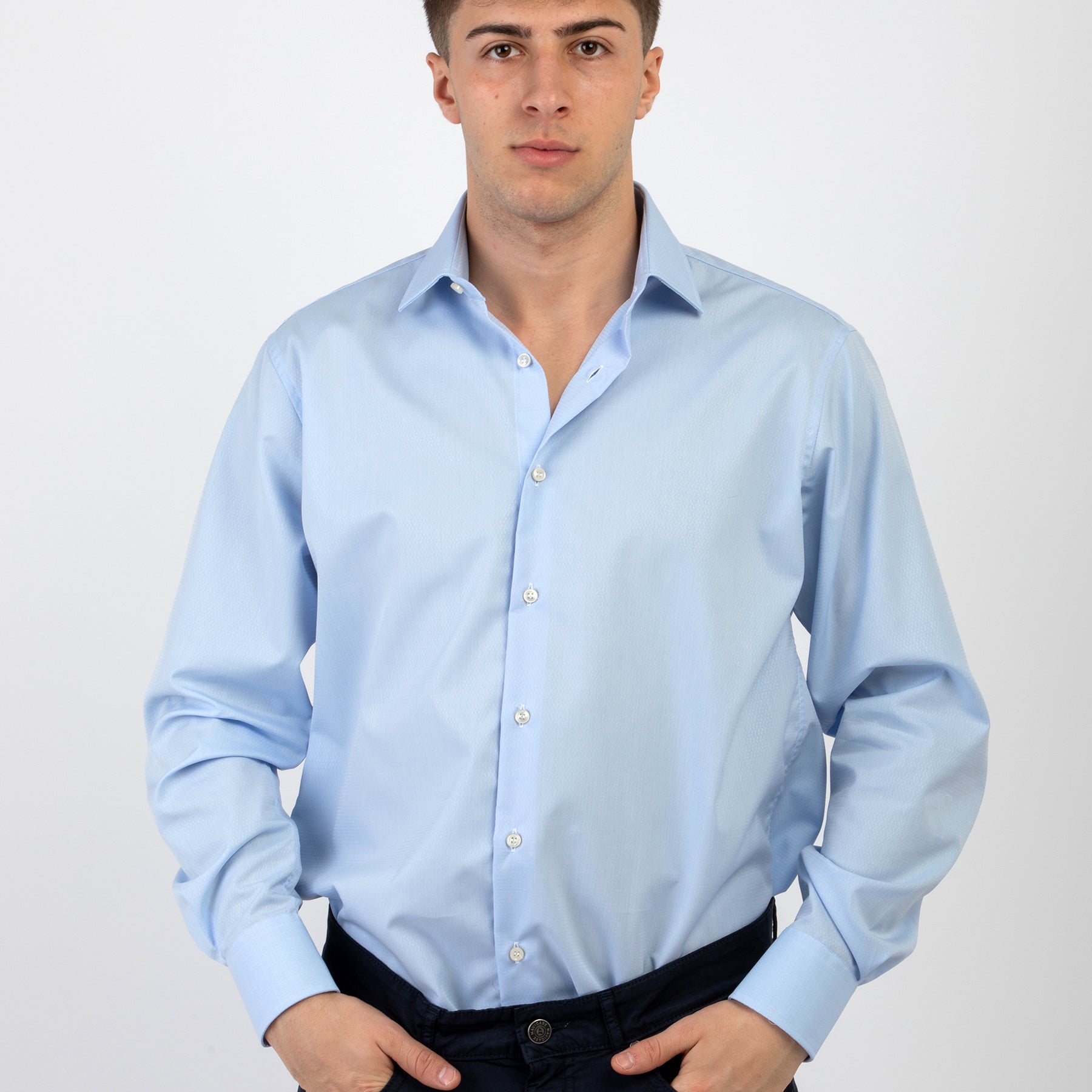 Camicia Uomo Regular 100% Cotone NO STIRO Armaturato INGRAM 69320