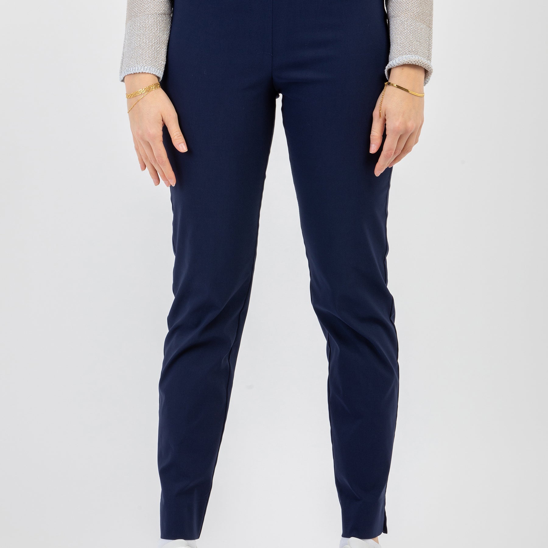 Pantalone Donna Elastico in Vita Tessuto Bengalina Leggero CARLA FERRONI 16020