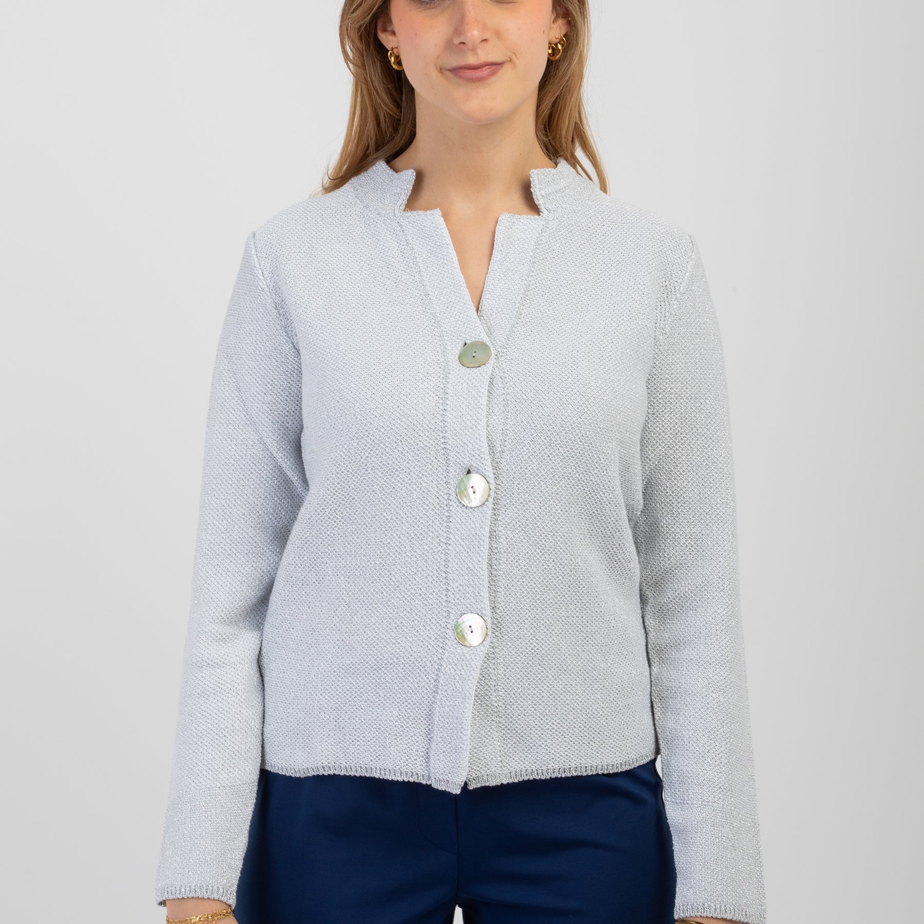 Cardigan Donna Manica Lunga Cotone Leggero PREMODE 355250