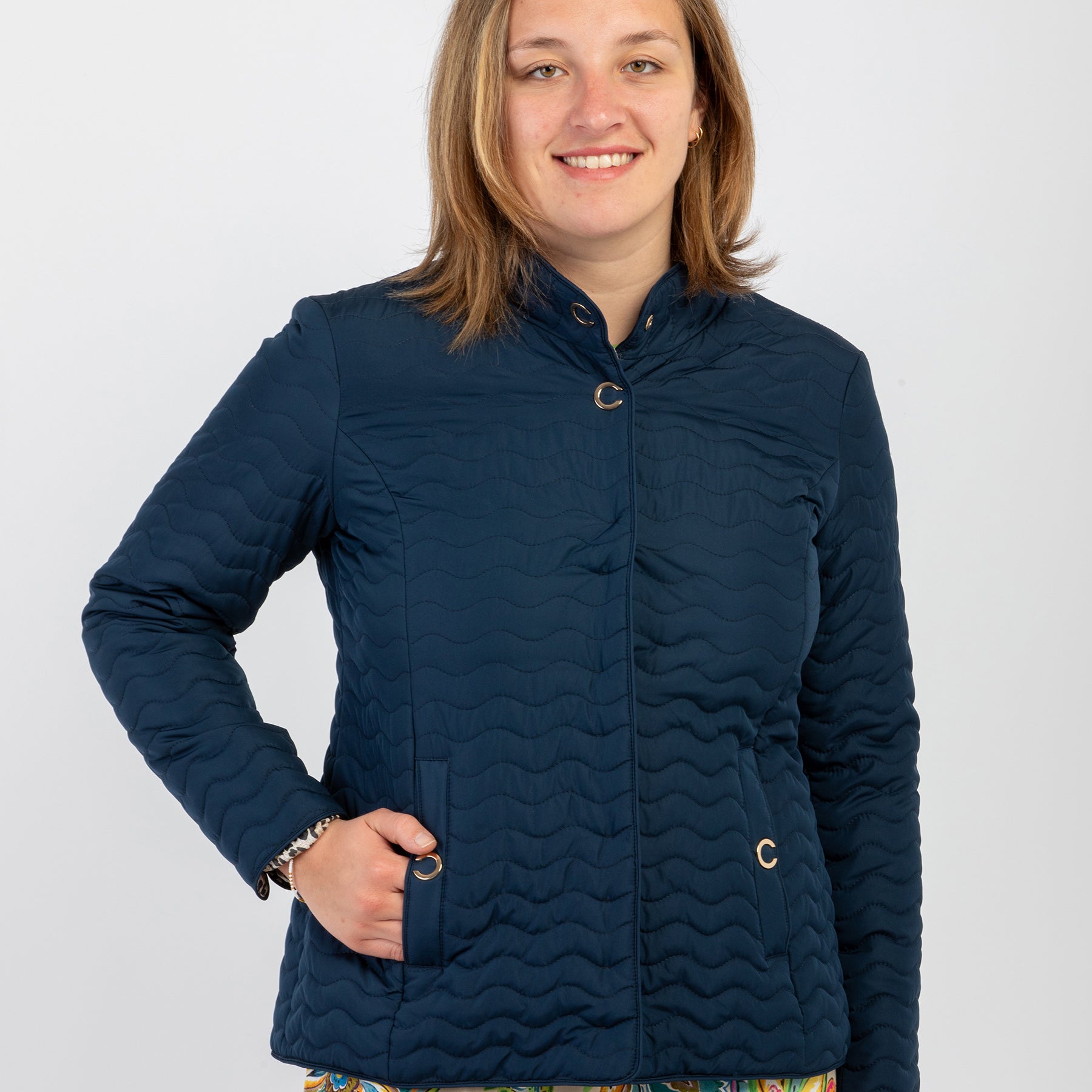 Giubbino Donna Maniche Lunghe Trapuntato Leggero SATINETTE ELISABETTA 022