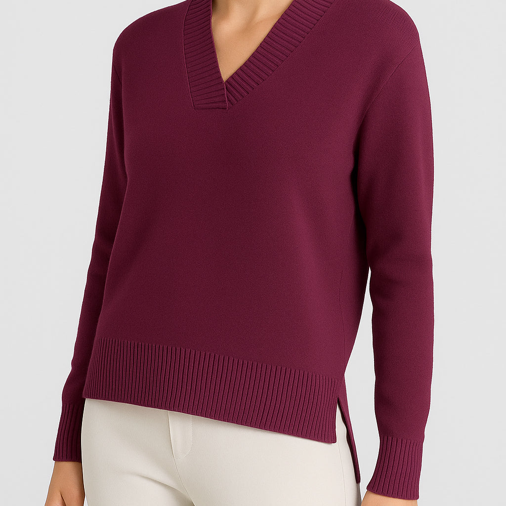 Maglia Donna Manica Lunga Scollo A V Viscosa Invernale RAGNO DN53M2