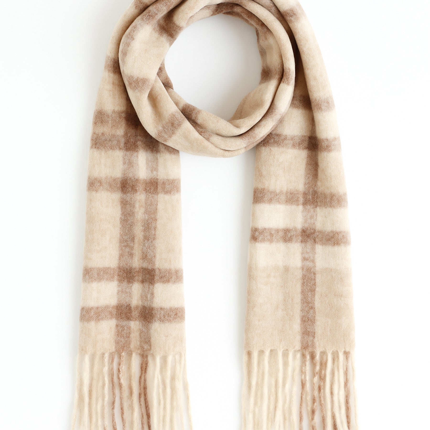 SUSY MIX Sciarpa Morbida Donna Calda Invernale A Quadri Con Frange ART. 9323RE