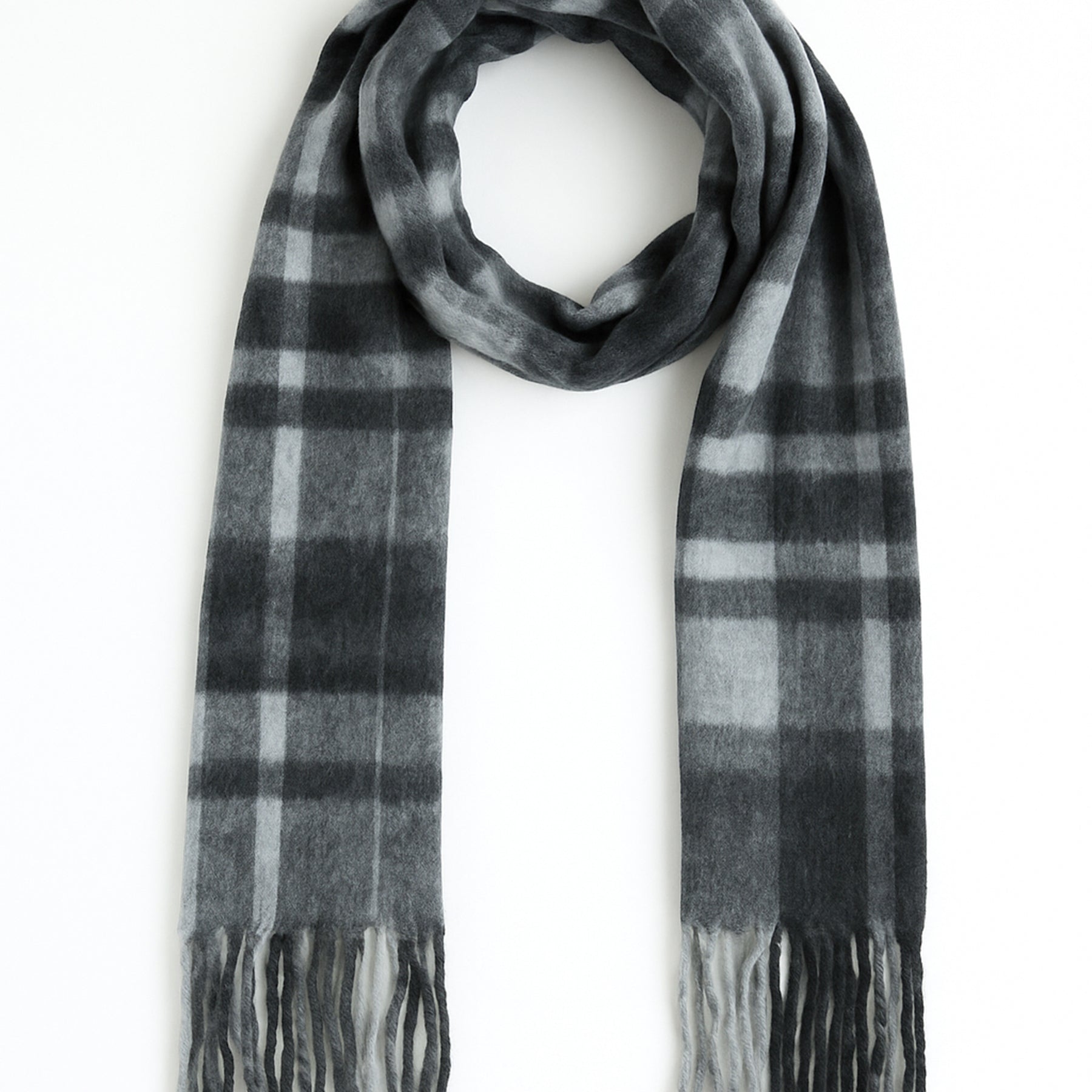 SUSY MIX Sciarpa Morbida Donna Calda Invernale A Quadri Con Frange ART. 9323RE