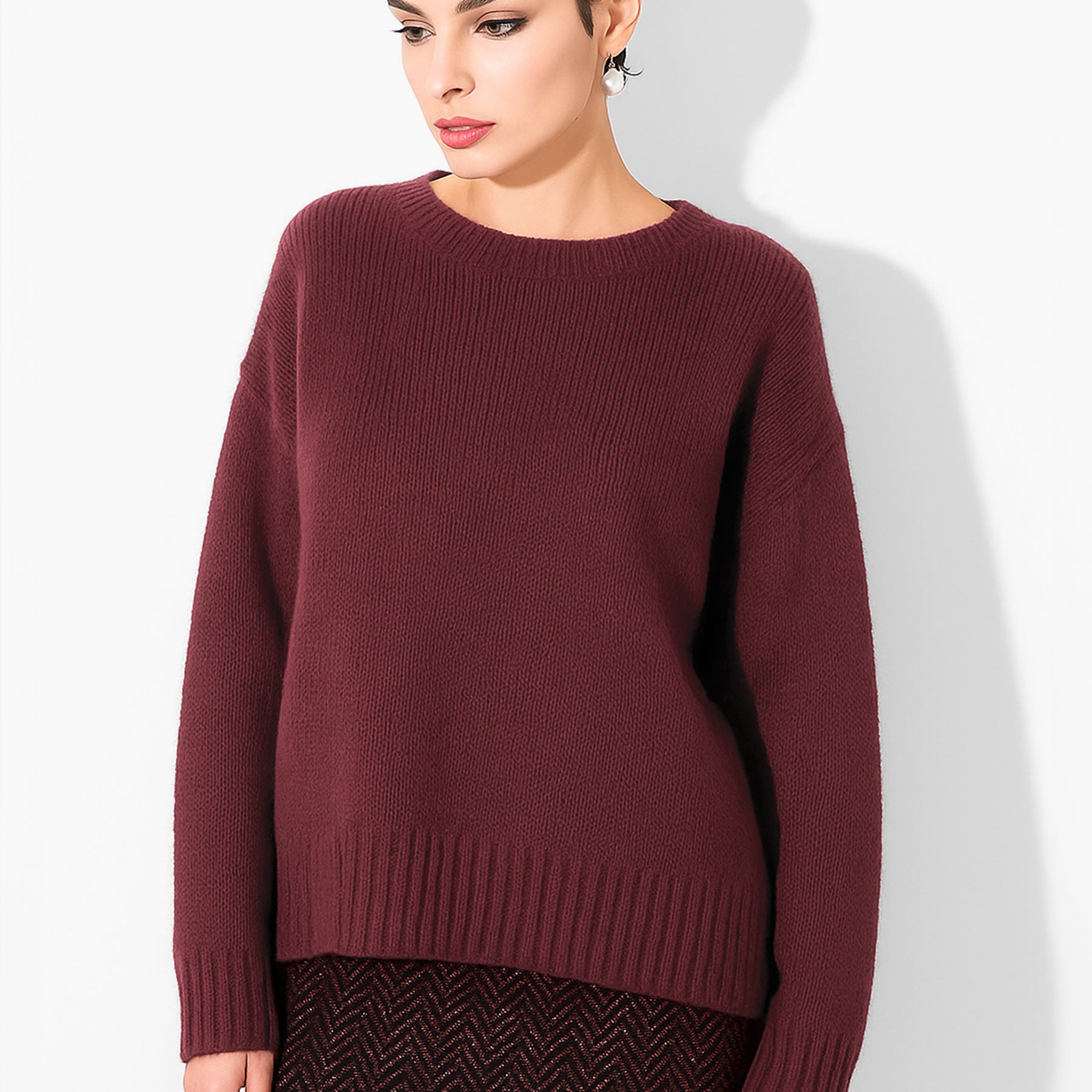 KIKISIX Maglia donna con lurex e collo a barchetta ART. KXMA1550