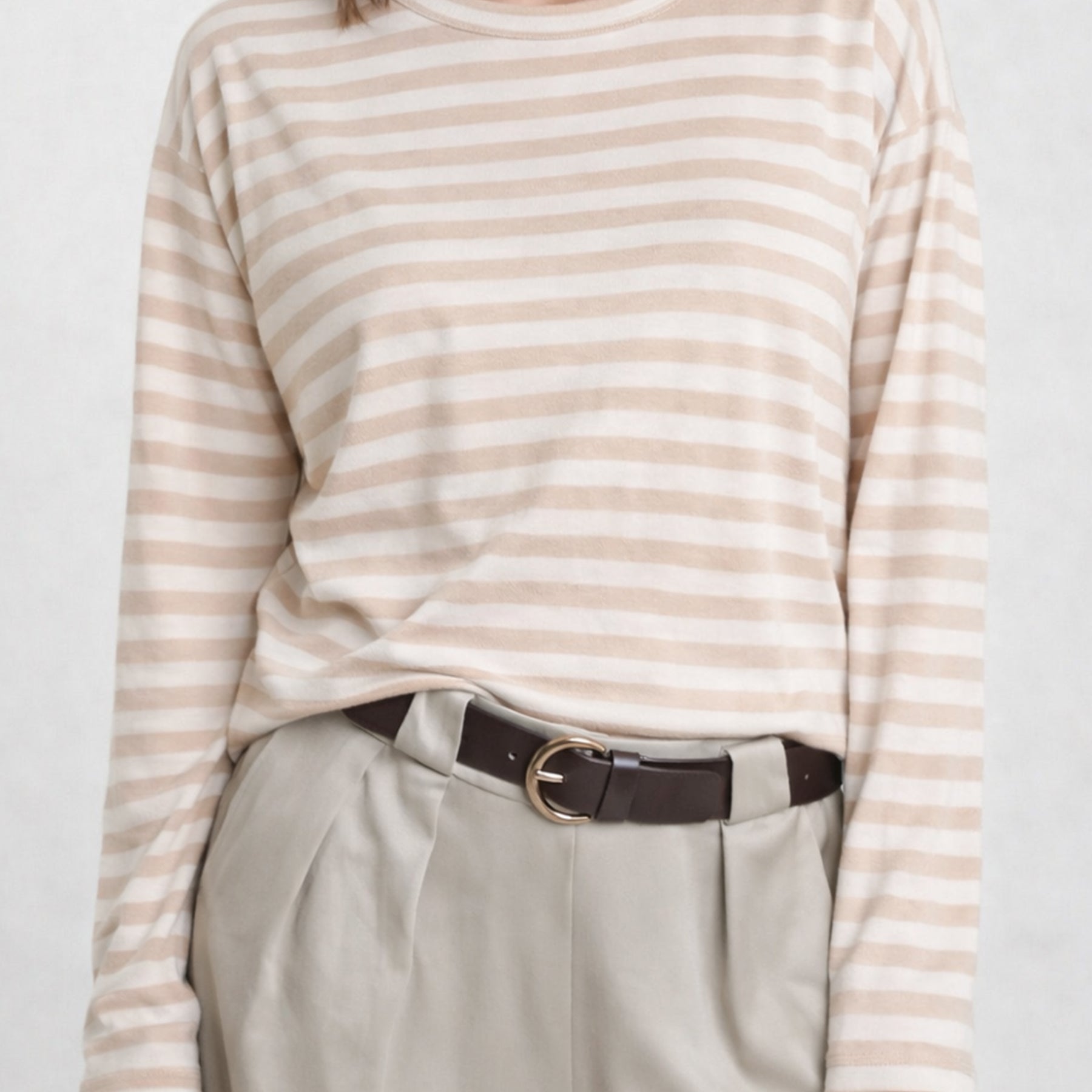 SUSY MIX T-Shirt Donna Over Viscosa Estiva Rigata B05099