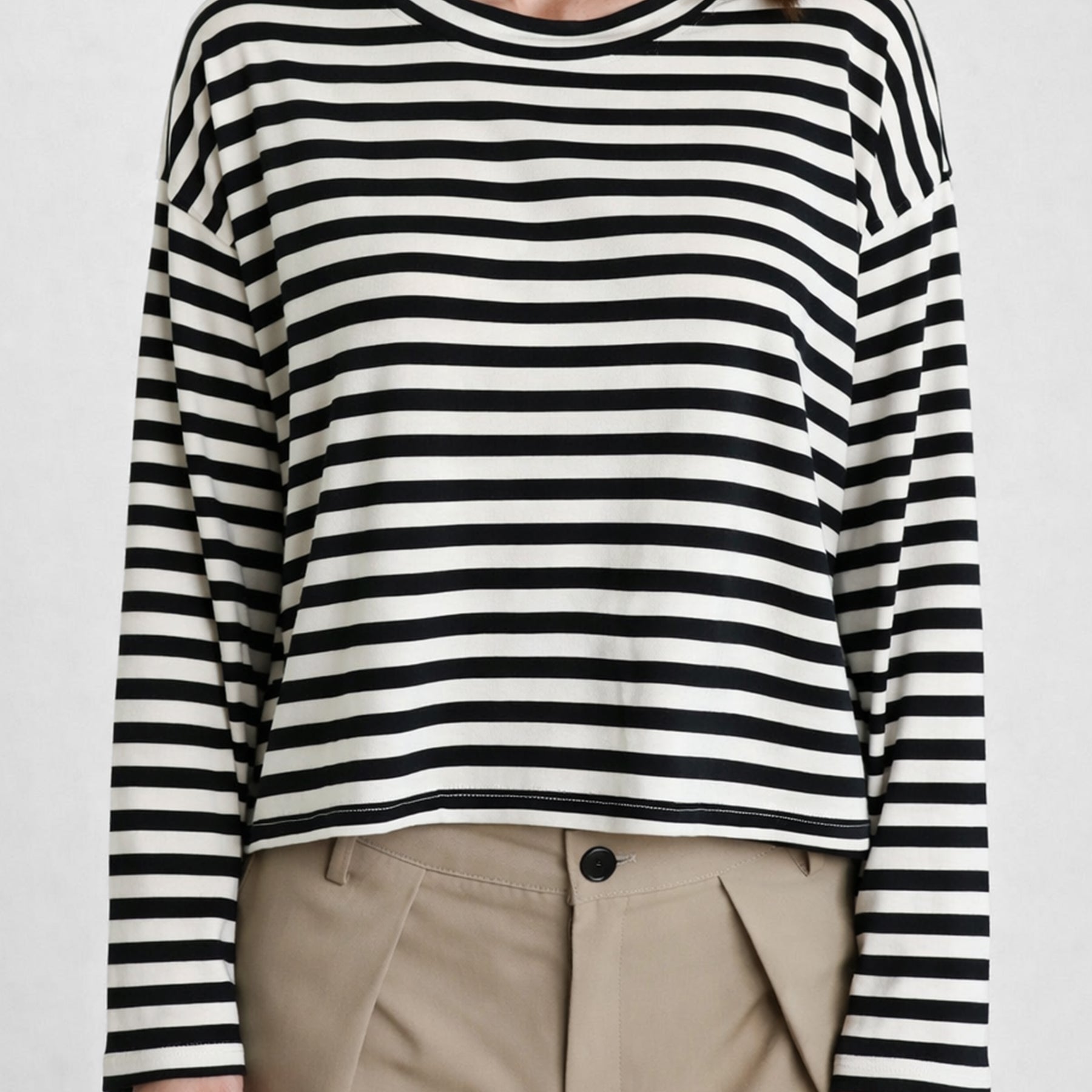 SUSY MIX T-Shirt Donna Over Viscosa Estiva Rigata B05099