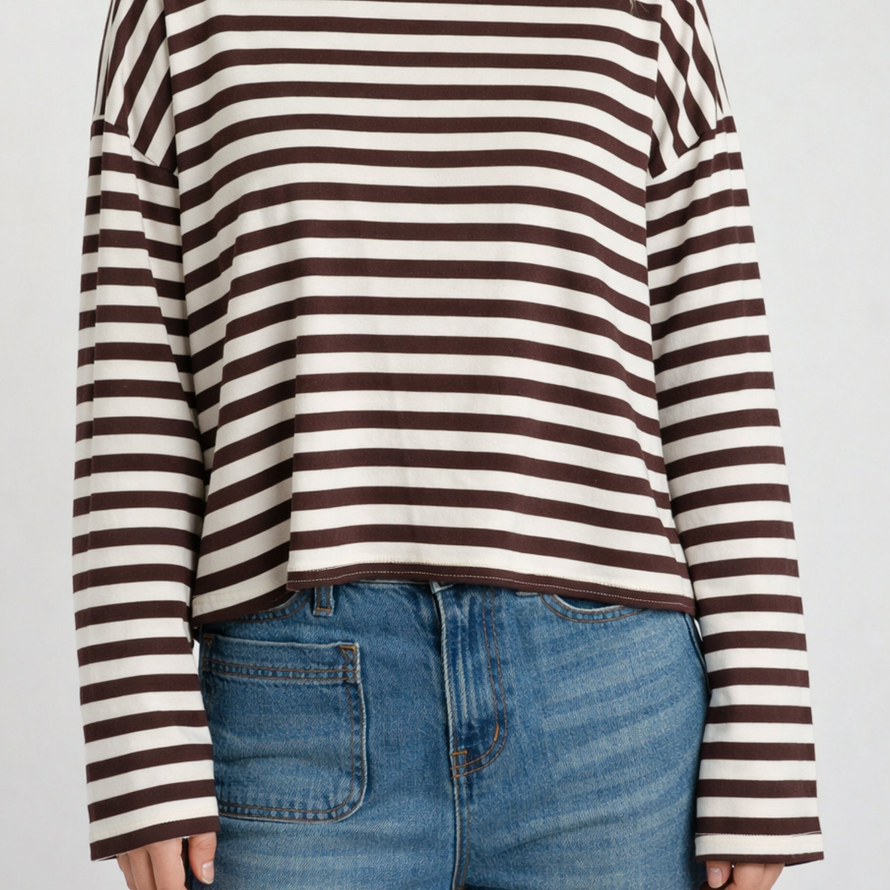 SUSY MIX T-Shirt Donna Over Viscosa Estiva Rigata B05099