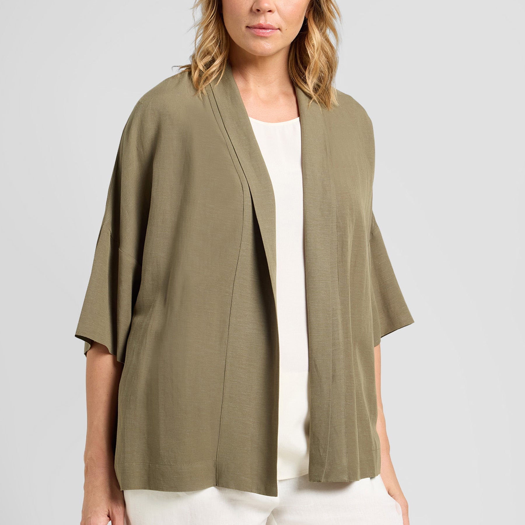 Coprispalle Donna Manica Tre Quarti Viscosa Lino LUISA VIOLA 2152F0-1763