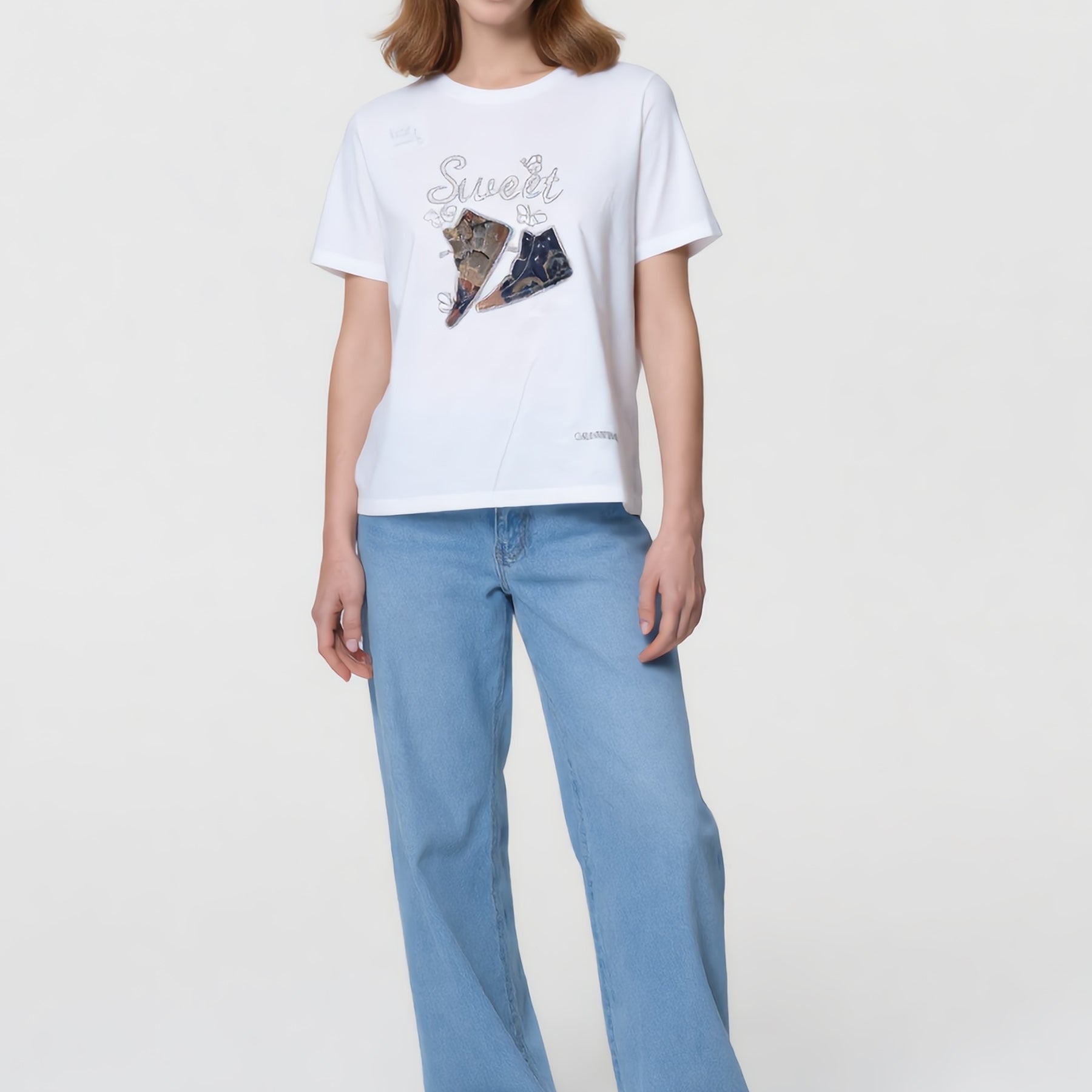 CARLA FERRONI Maglietta Donna M/M Stampa Viscosa Estiva 22222