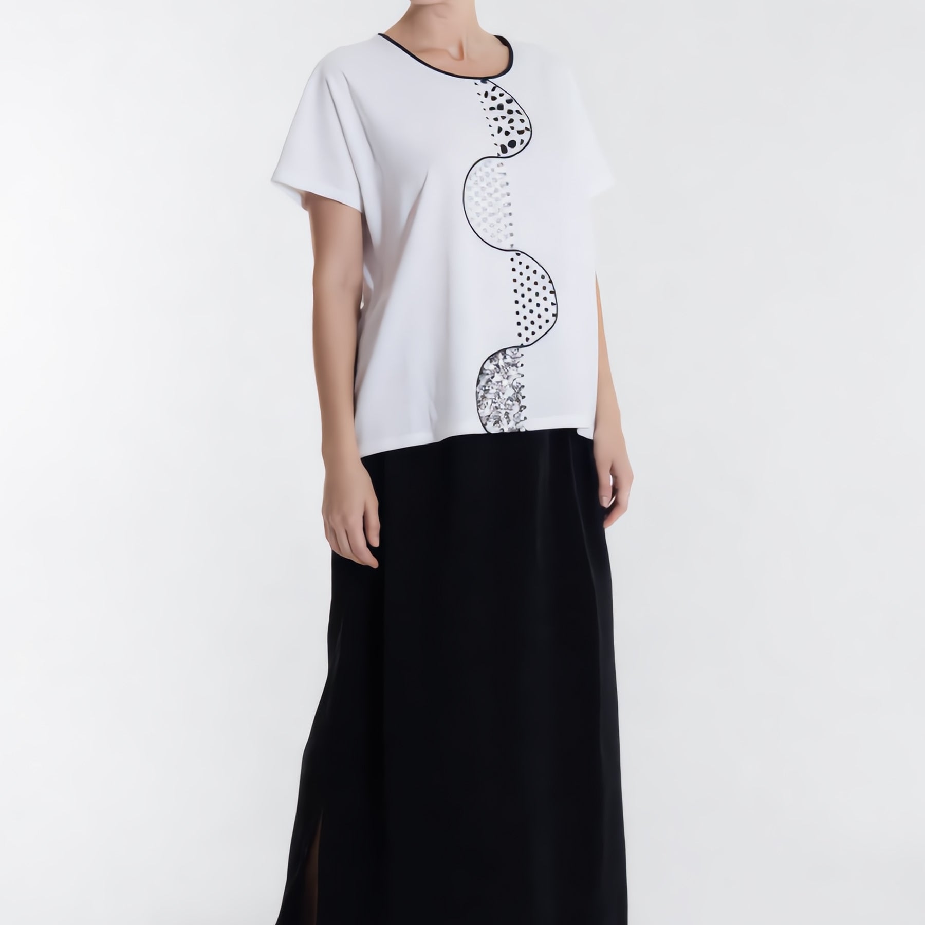 CARLA FERRONI T Shirt Donna Mezza manica Viscosa Leggera 22229