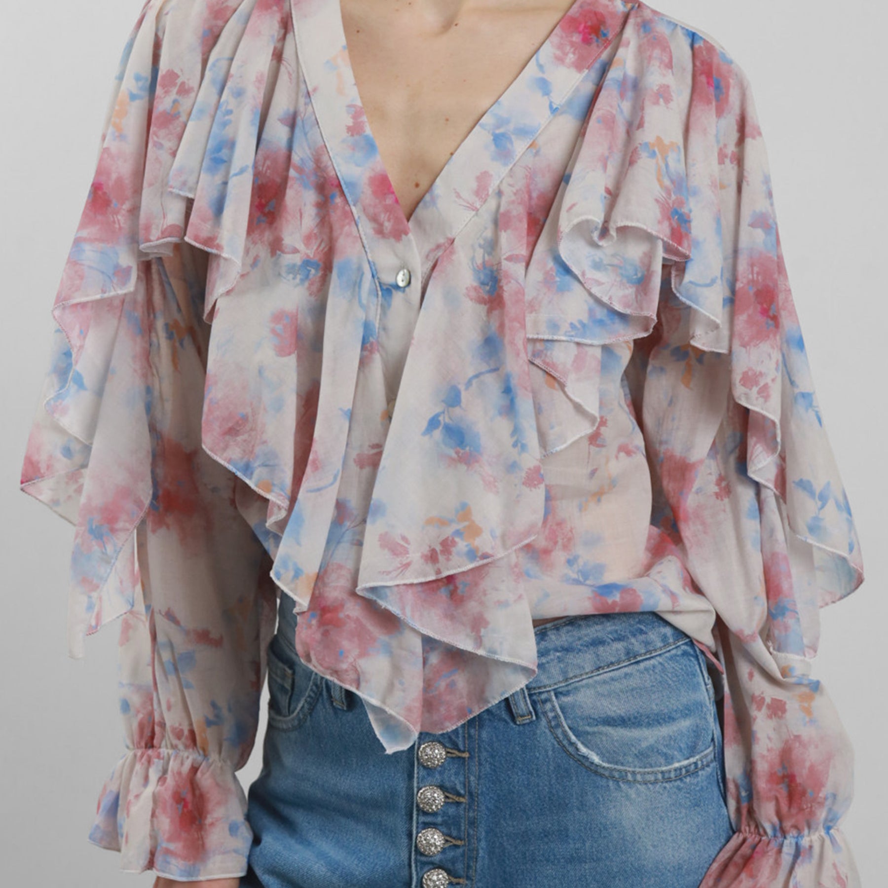 Camicia Donna Manica Lunga 100% Cotone Leggero SUSY MIX 25199G2