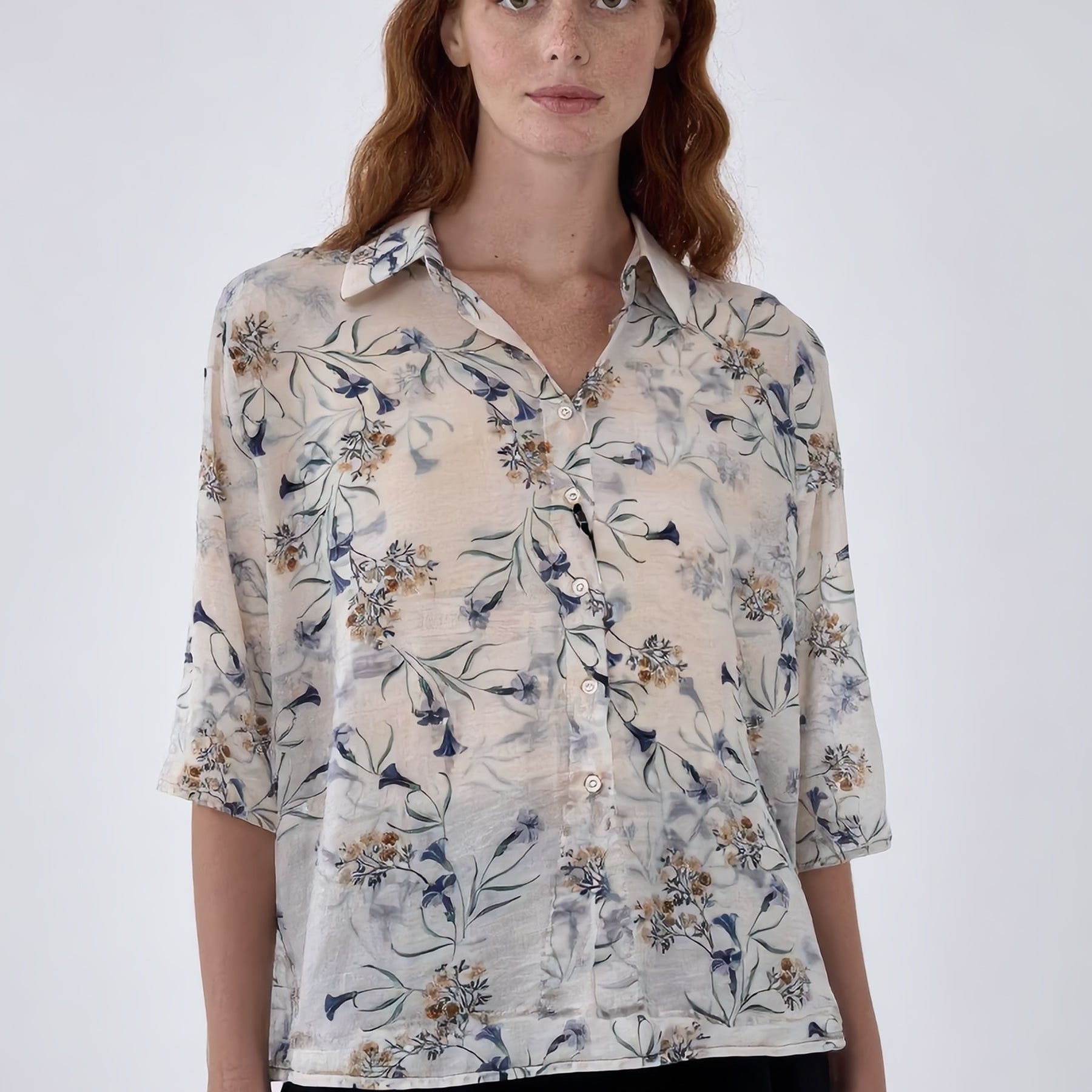VLT’S Camicia Donna Mussola Stampata Manica 3/4 ART. 26-152