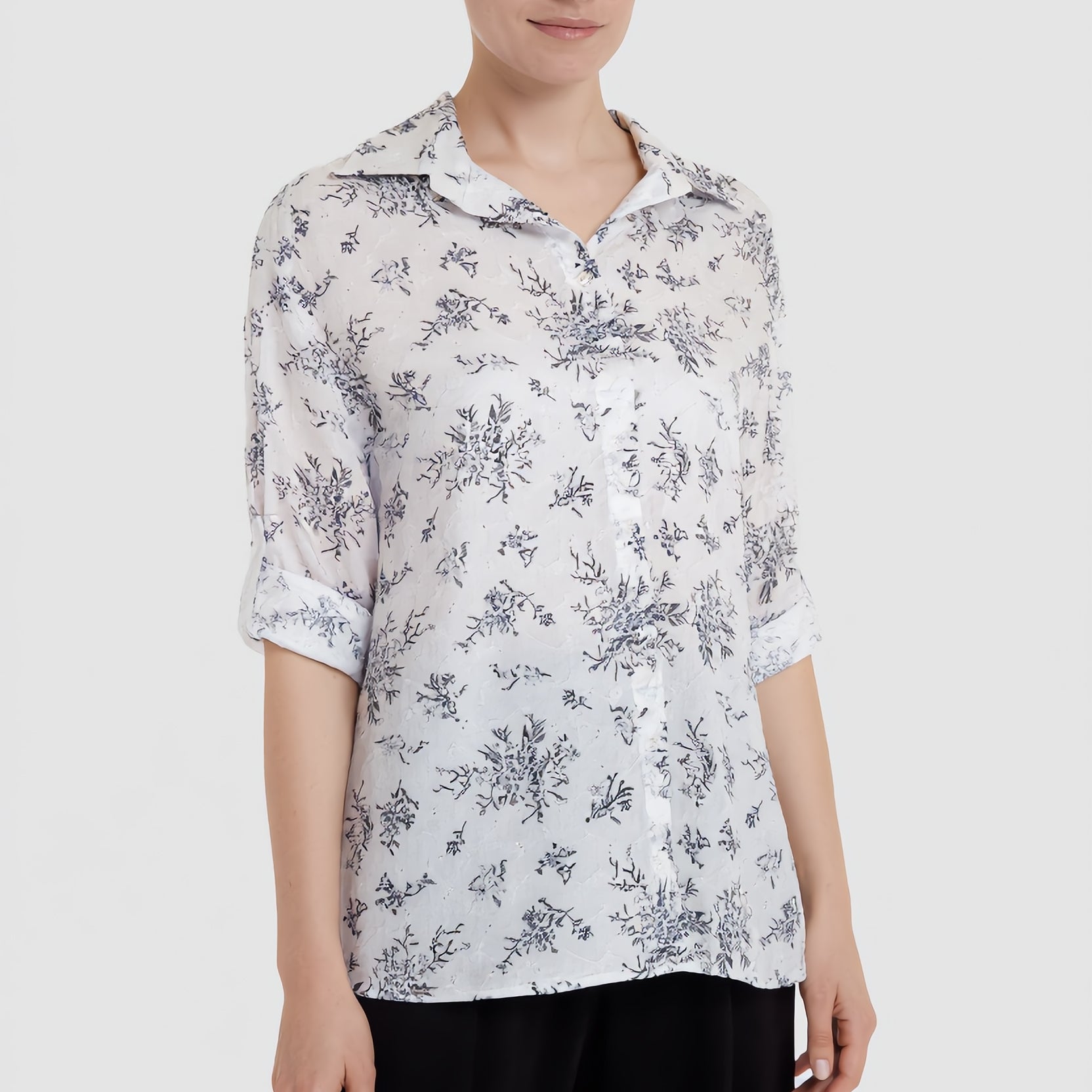 VLT’S BY VALENTINAS Camicia Donna Cotone Leggero Floreale ART. 26-25