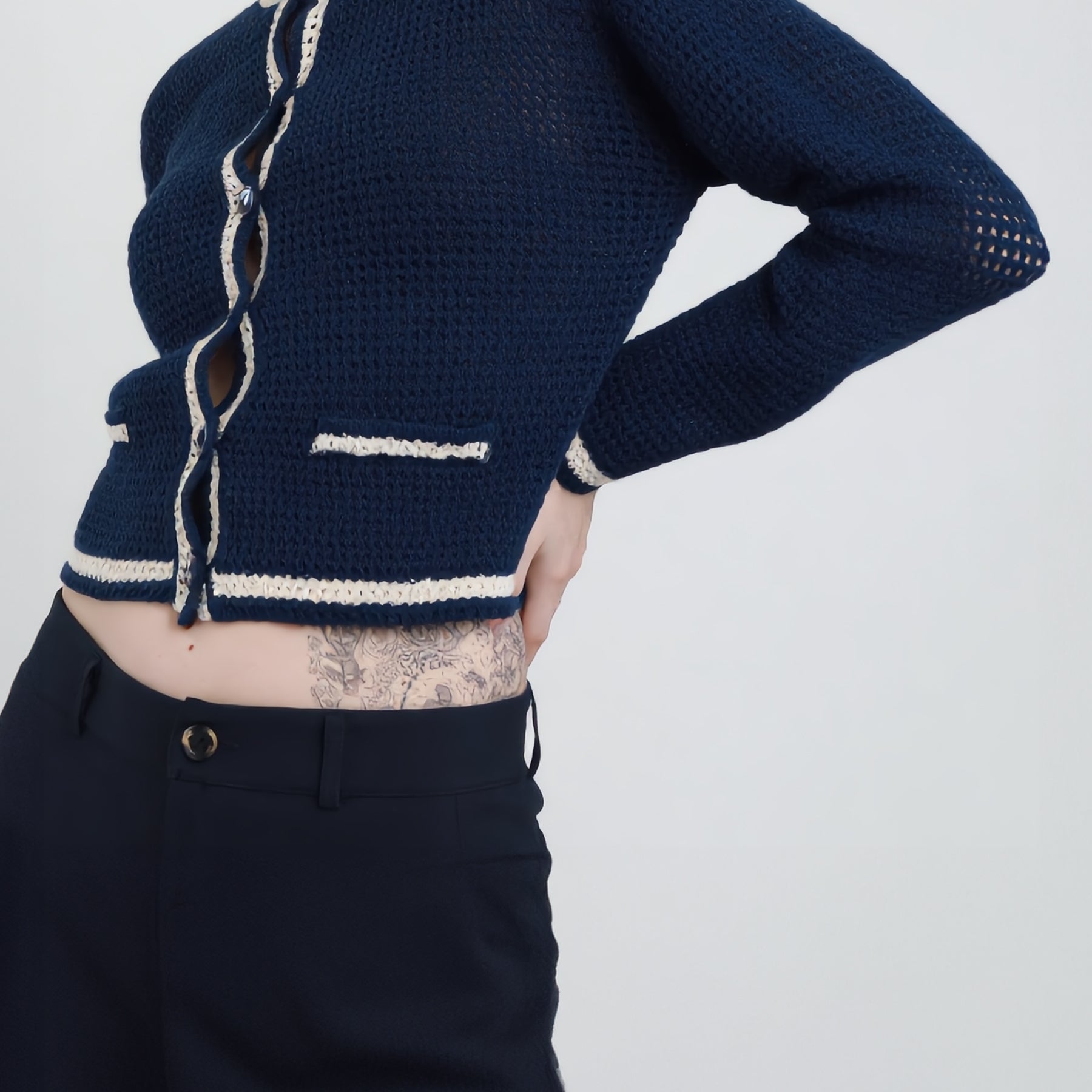 SUSY MIX Cardigan Donna Traforato Cotone Estivo 26223
