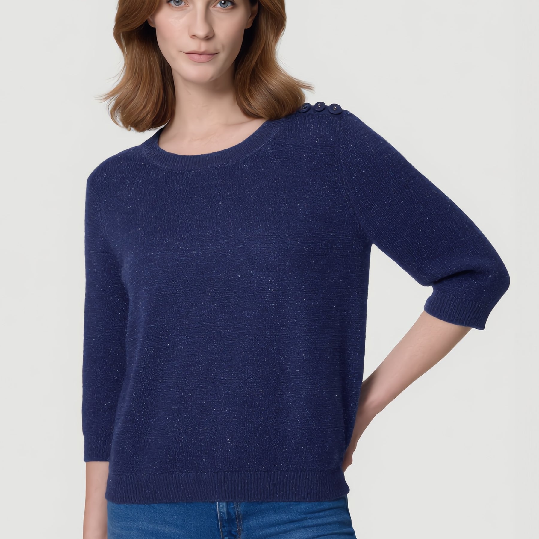 PREMODE Maglia Donna Cotone Lurex Manica Lunga ART. 456100