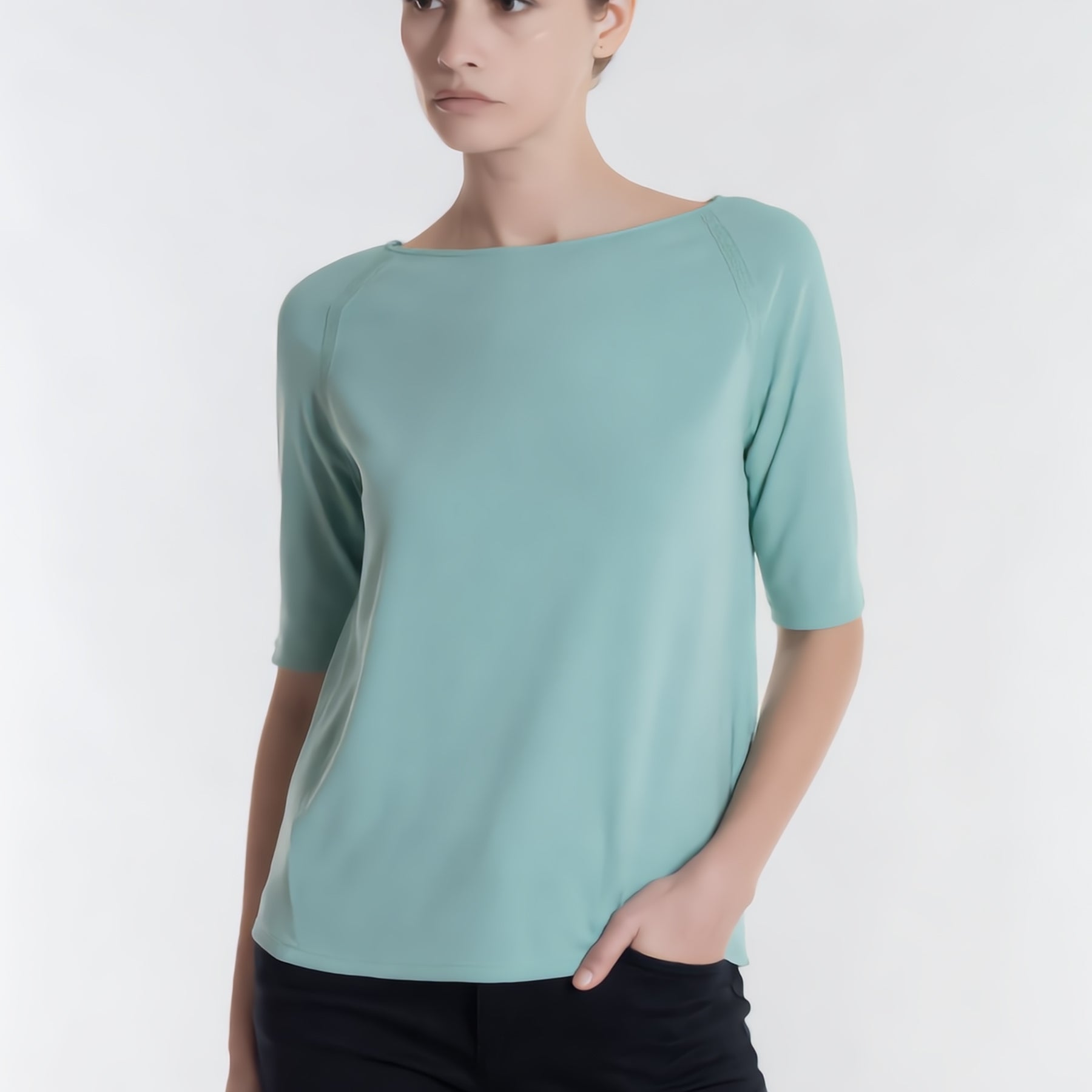 PREMODE Maglia Donna Viscosa Manica 3/4 Regular ART. 456704