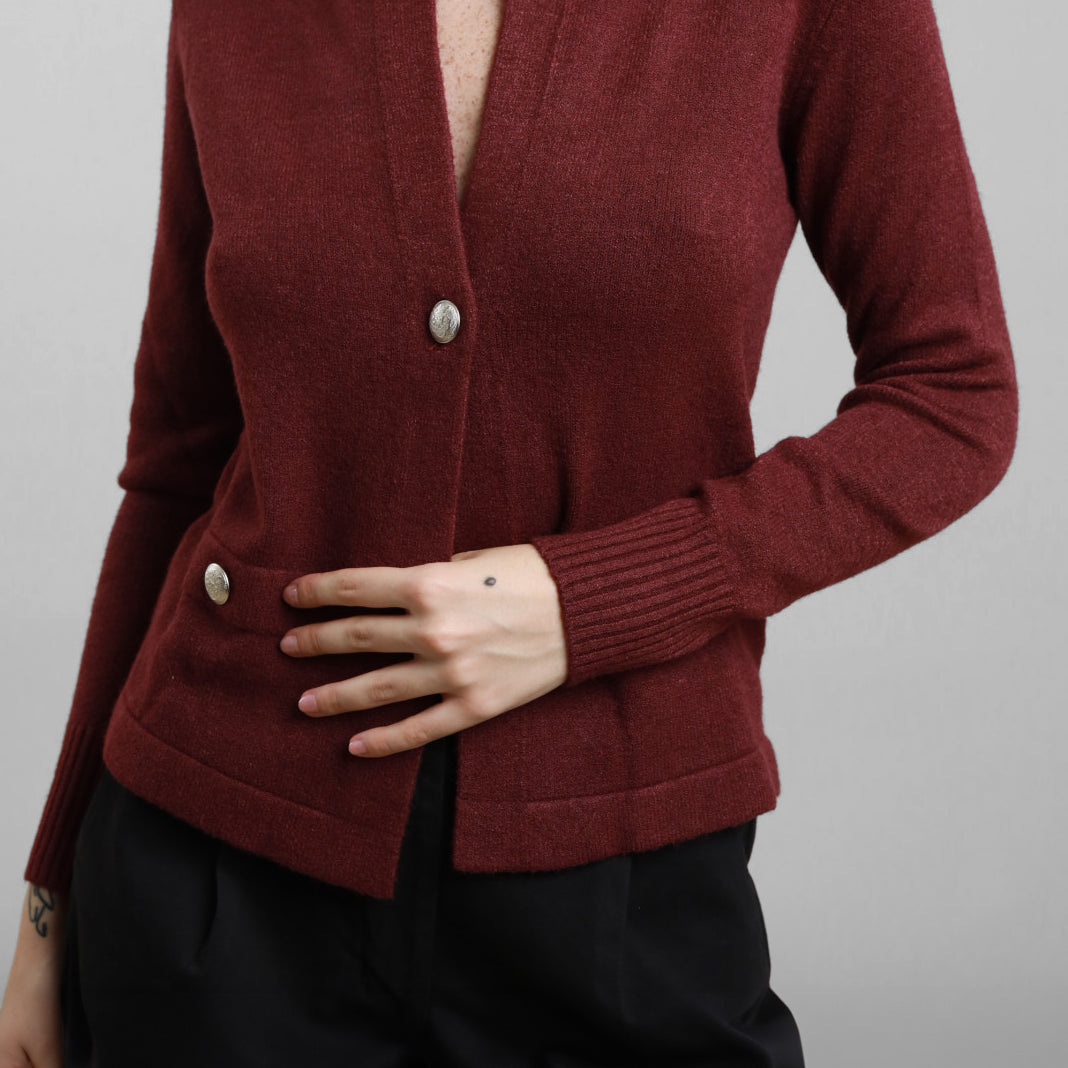 SUSYMIX Cardigan Donna in Maglia con Bottone Moda Trendy