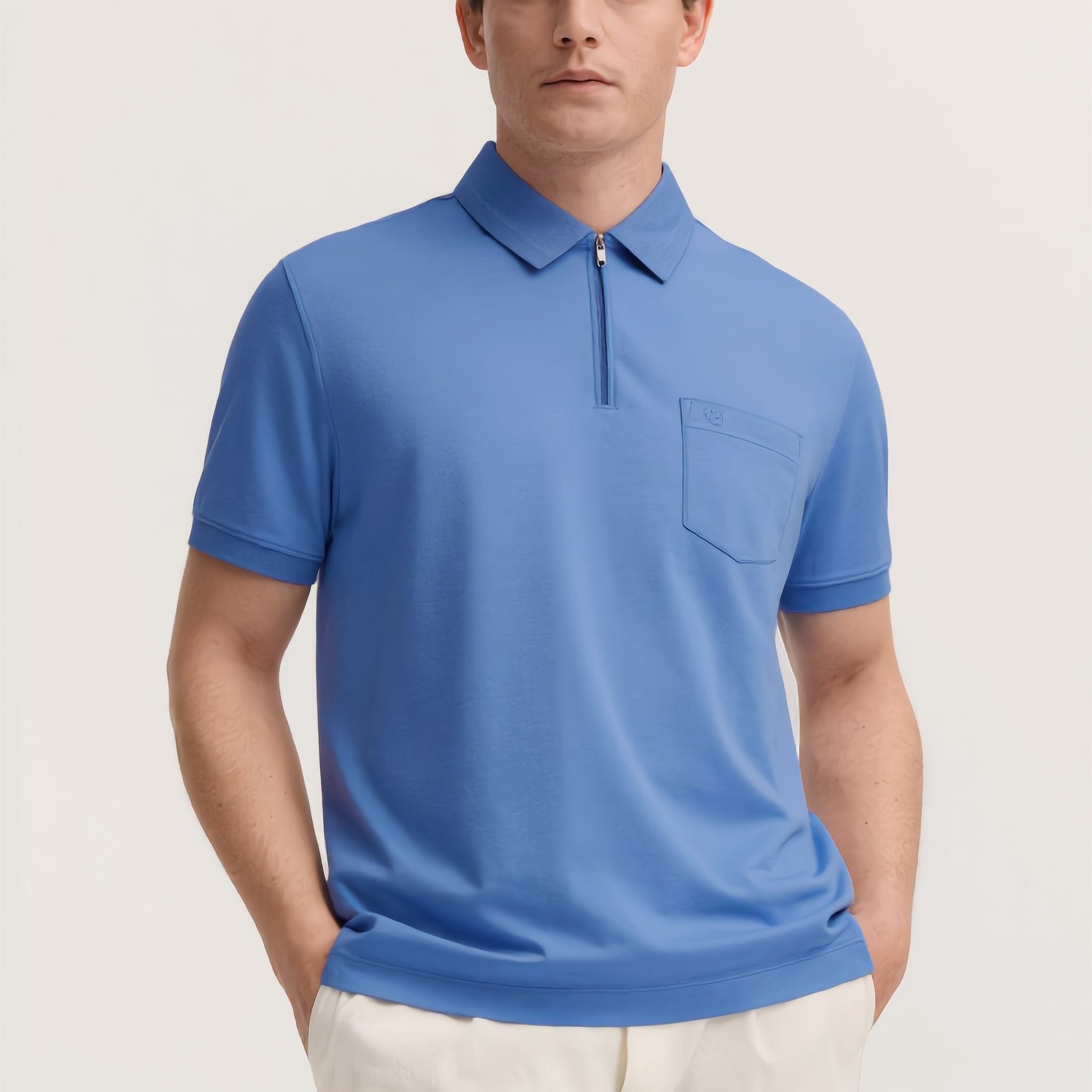 BUGATTI Polo Uomo Mezza Manica Zip Cotone Piquet No Stiro ART. 8150-15097E