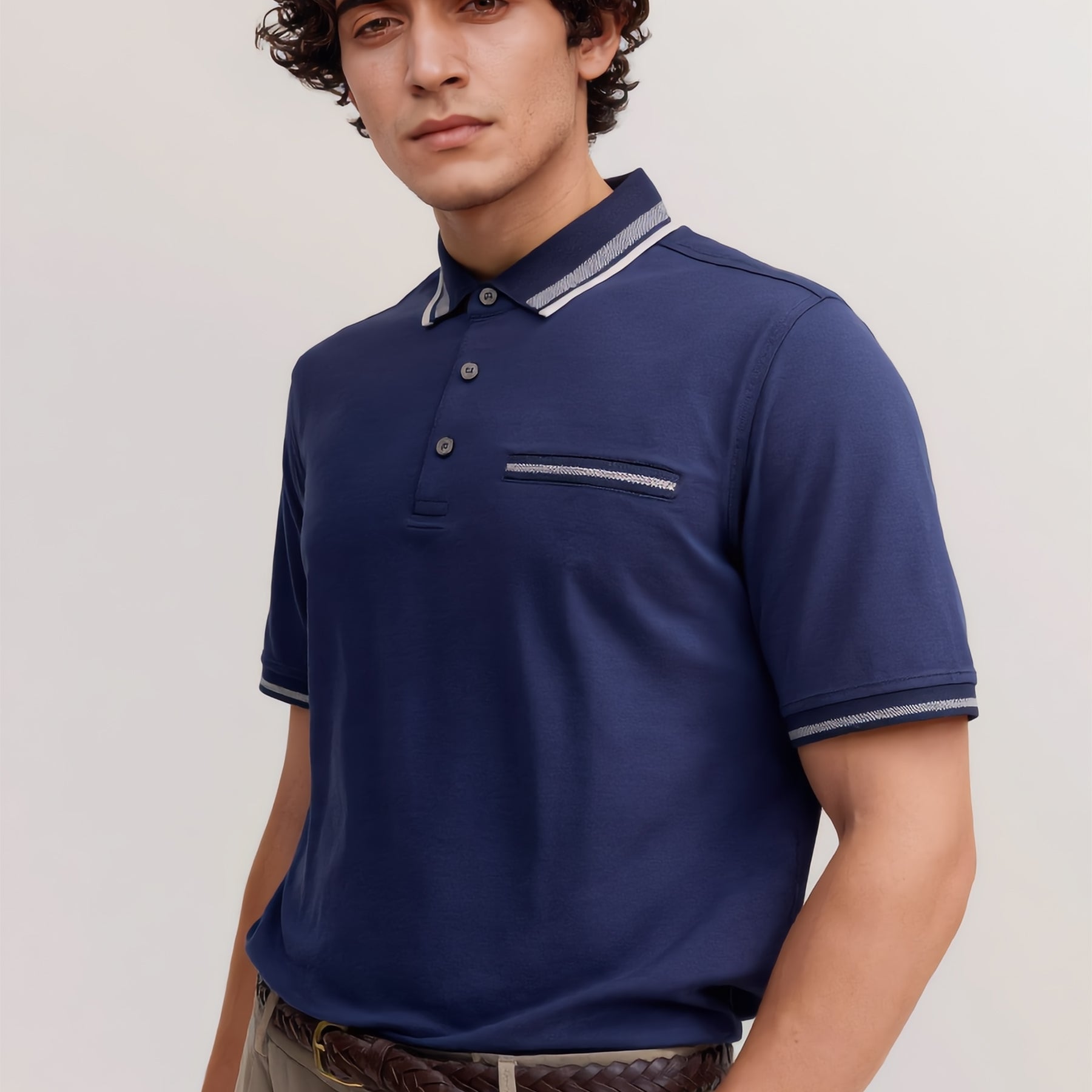 BUGATTI Polo Uomo Mezza Manica Cotone Jersey Con Tasca ART. 8151-15100E