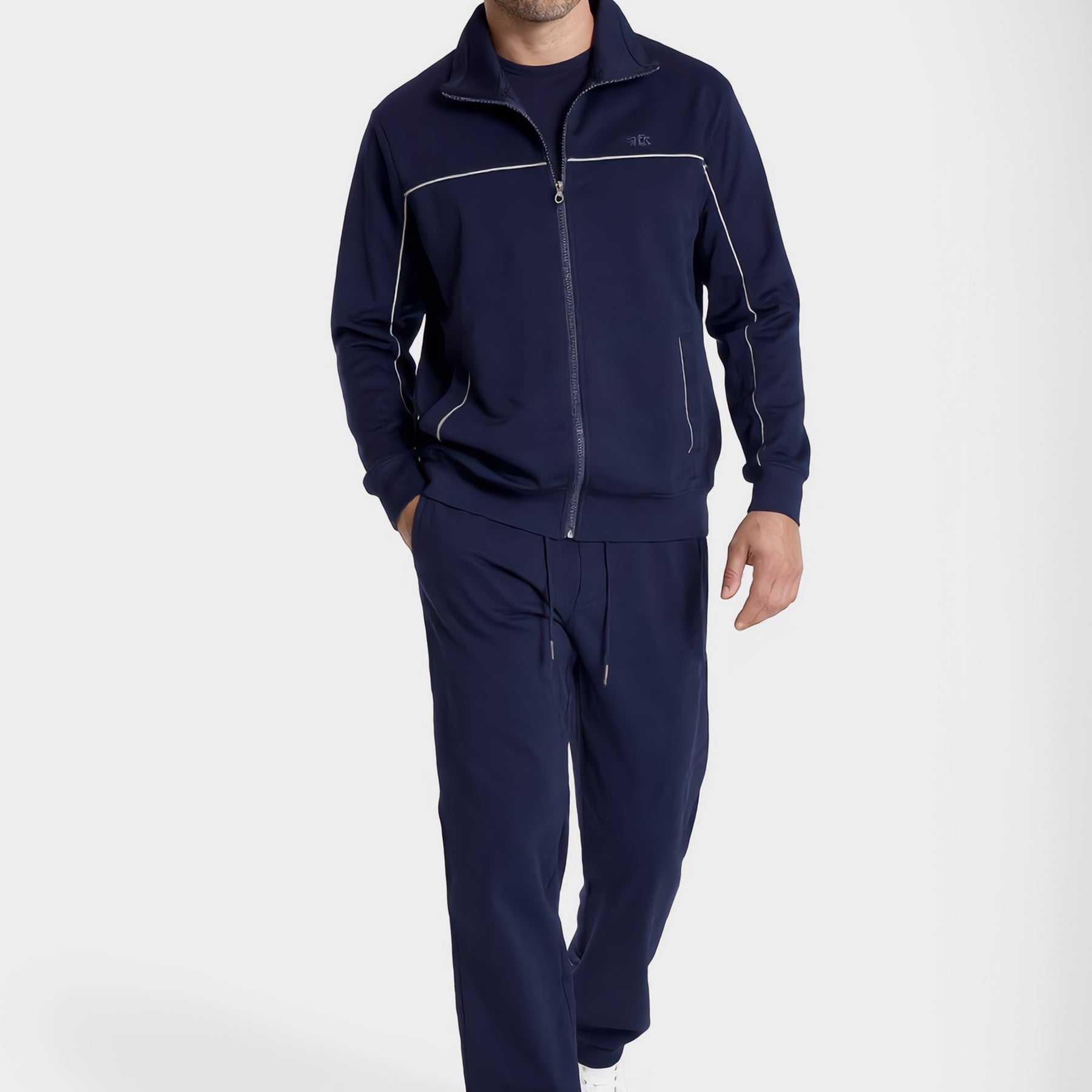F.LLI CAMPAGNOLO Tuta Uomo Cotone Garzato Con Zip ART. 8E77444
