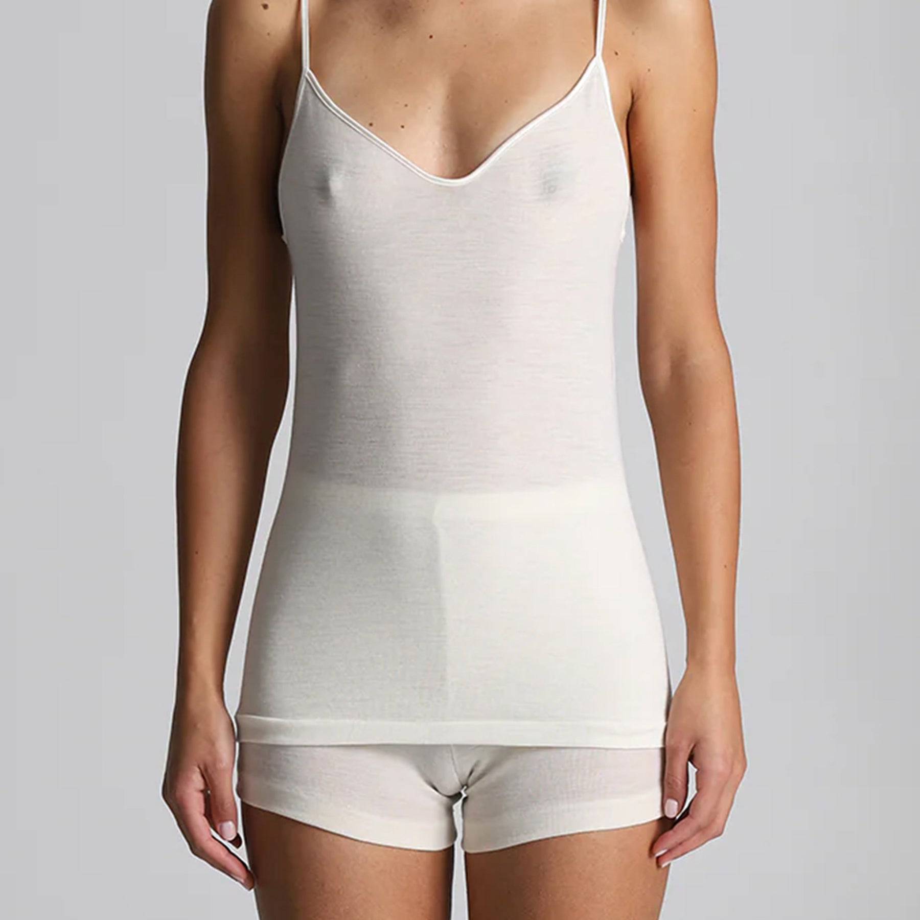 ALPINA 950 ARA013 Canottiera Donna Spalla Stretta Lana Seta