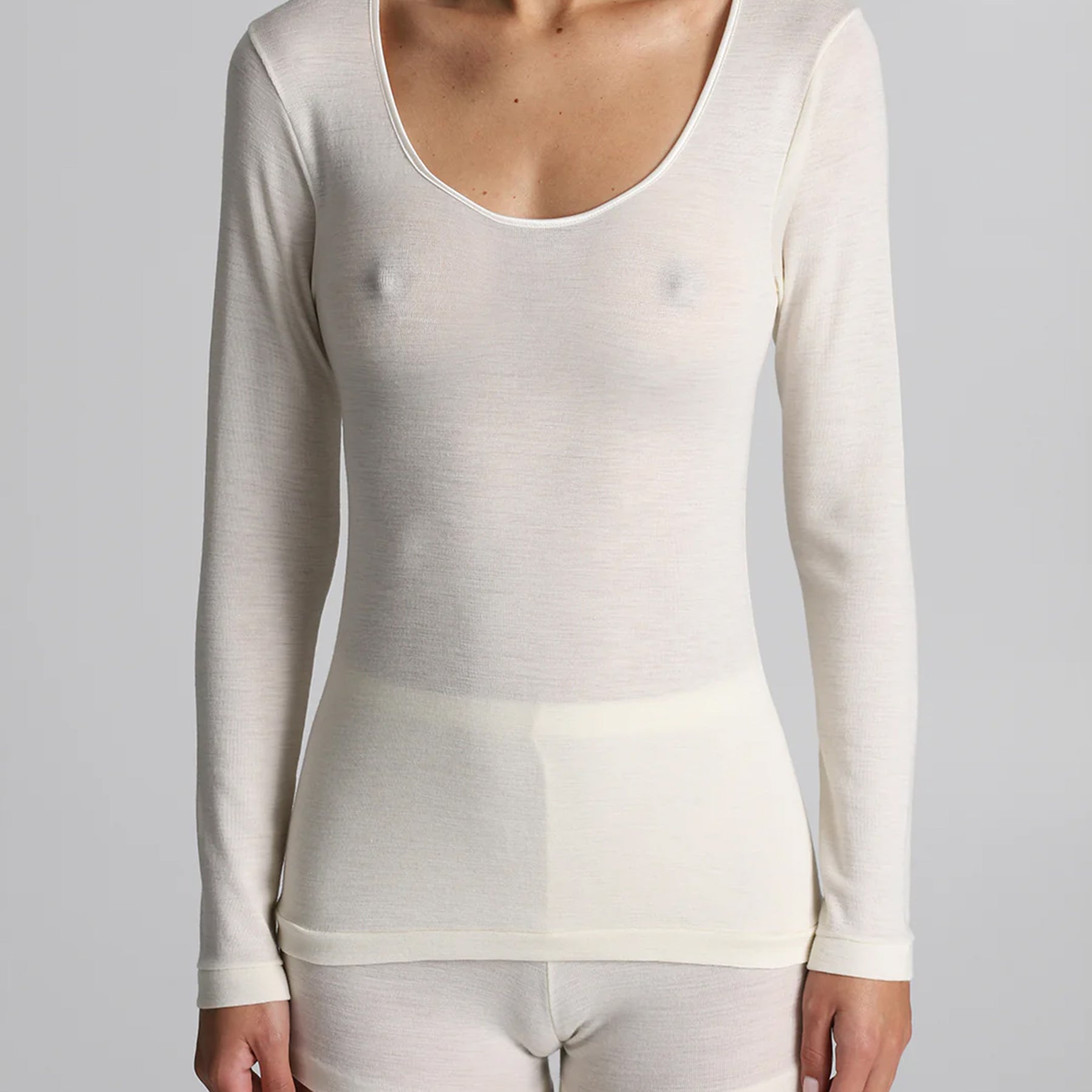 OFFERTA 3 PEZZI ALPINA 950 ARG013 Maglie Donna Manica Lunga Lana Seta