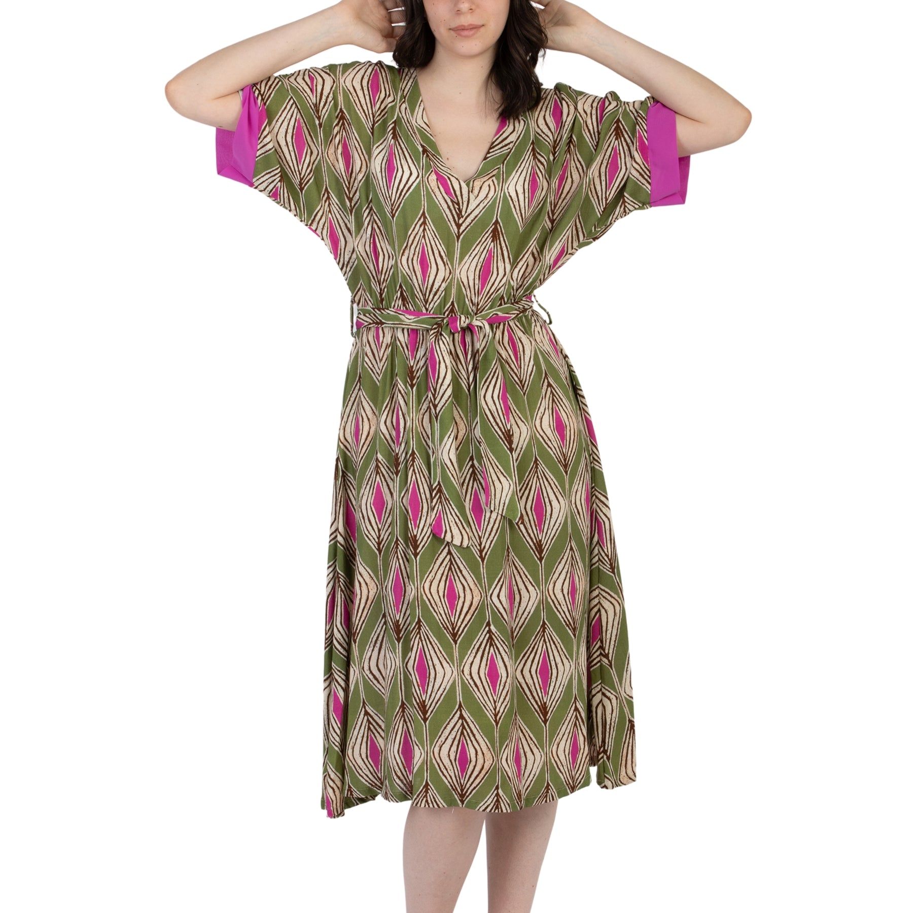 Abito Donna Mezza Manica 100% Viscosa BARBARELLA 321A