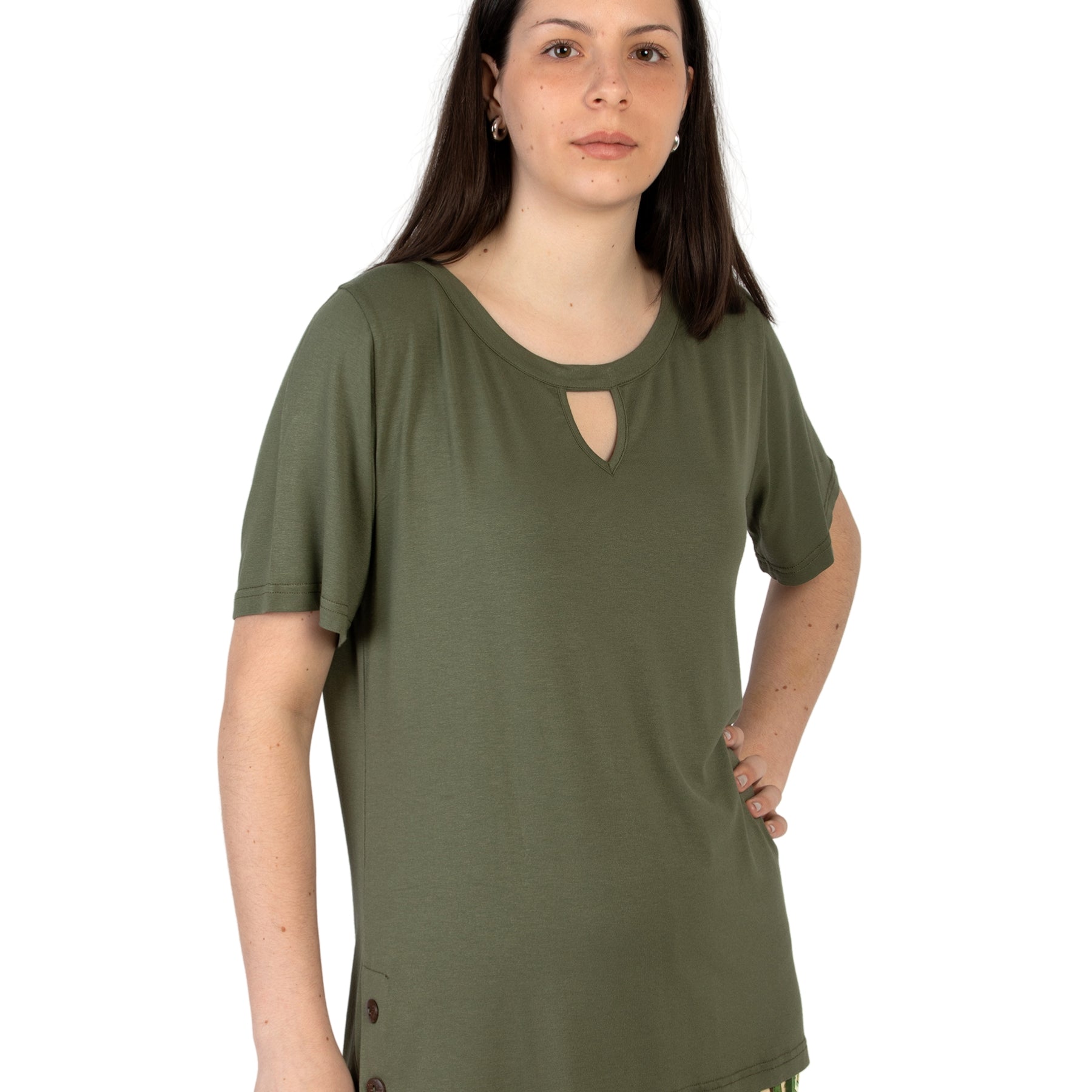 Maglia Mezza Manica Viscosa Unita BARBARELLA 469M