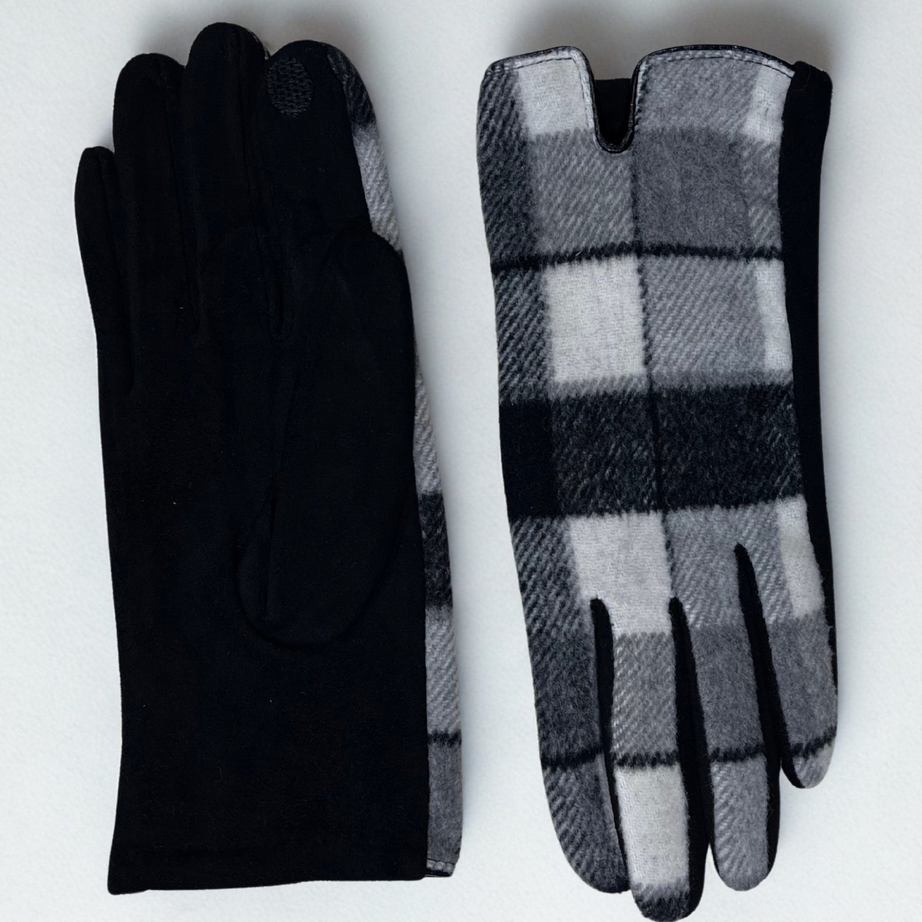 SUSY MIX Guantio Donna Doppiato Dorso in Maglia Fantasia Scozzese ART. 9242RE