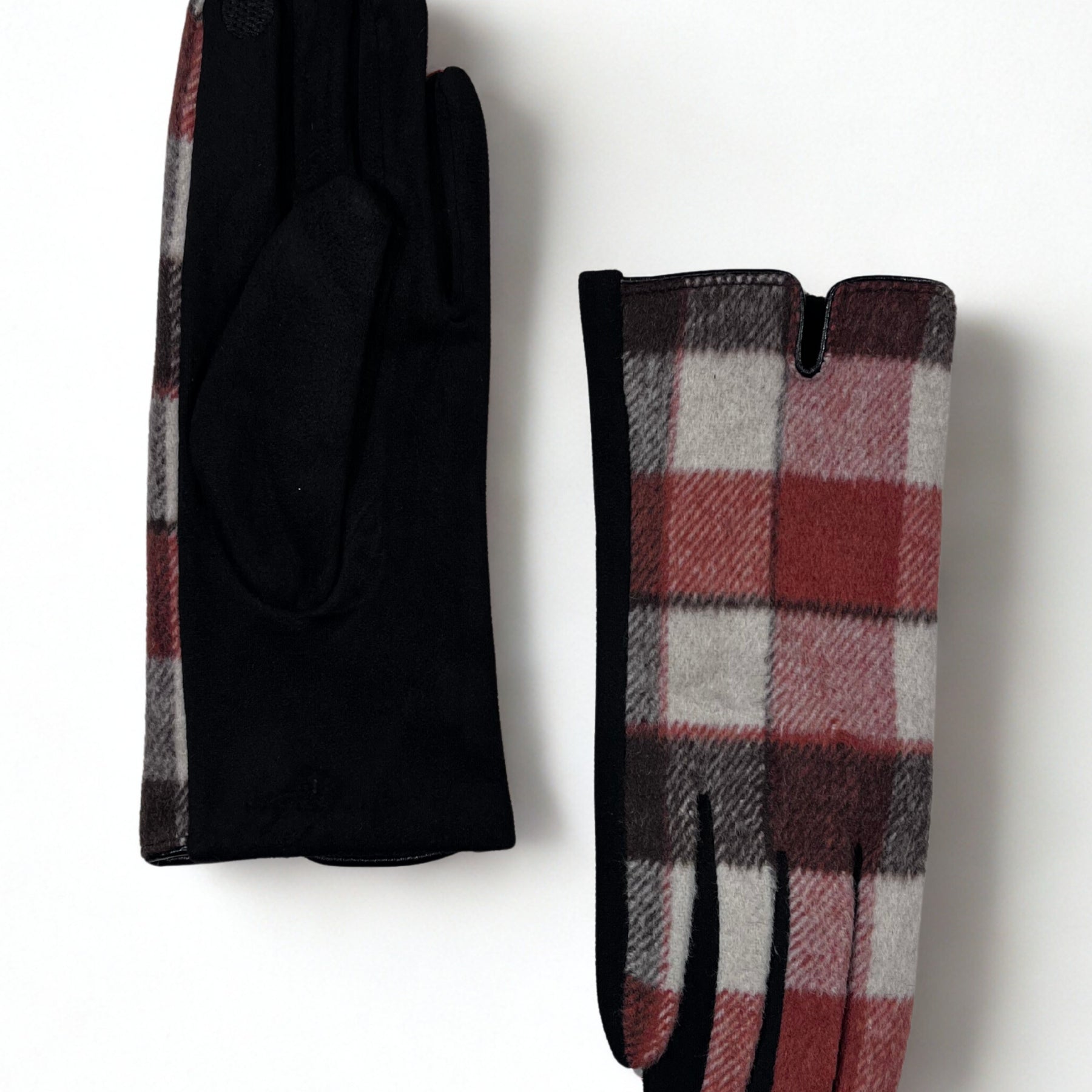 SUSY MIX Guantio Donna Doppiato Dorso in Maglia Fantasia Scozzese ART. 9242RE