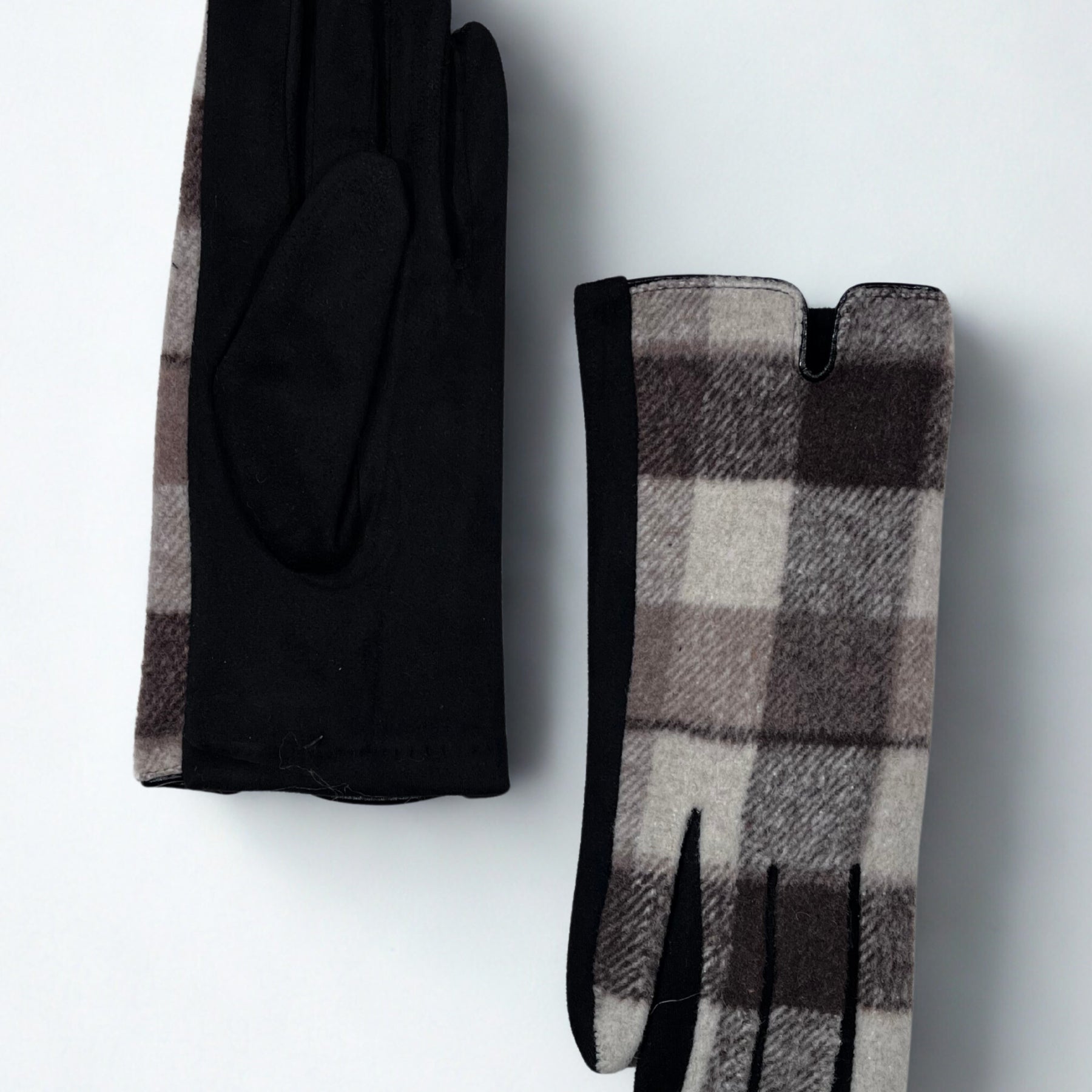 SUSY MIX Guantio Donna Doppiato Dorso in Maglia Fantasia Scozzese ART. 9242RE