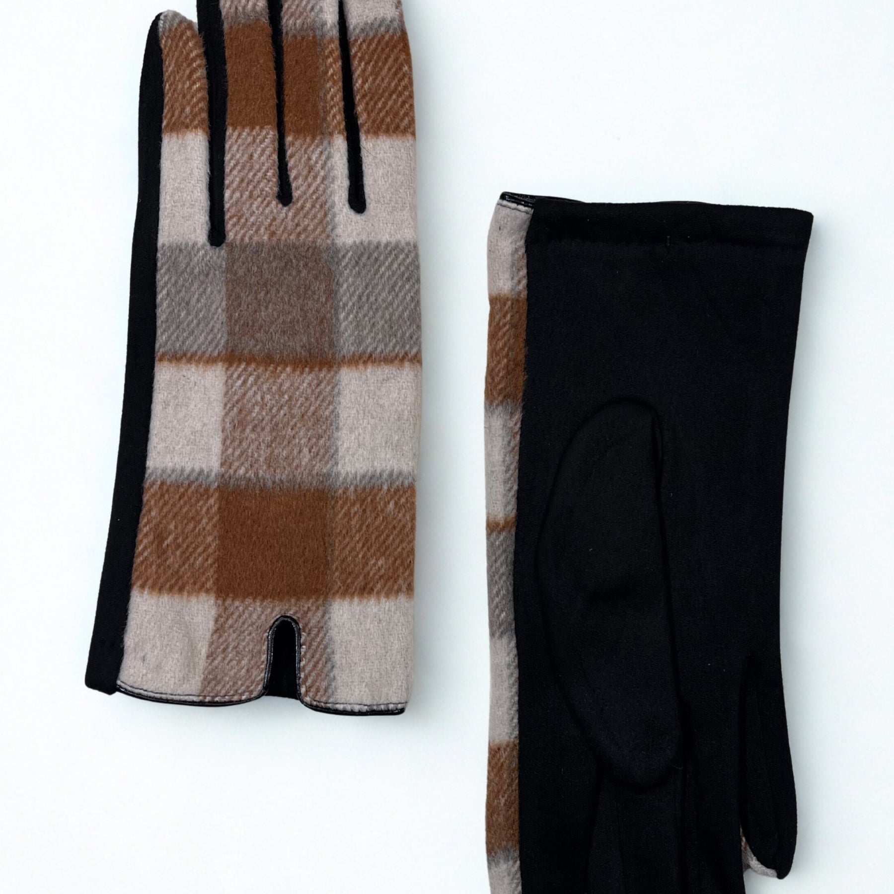 SUSY MIX Guantio Donna Doppiato Dorso in Maglia Fantasia Scozzese ART. 9242RE