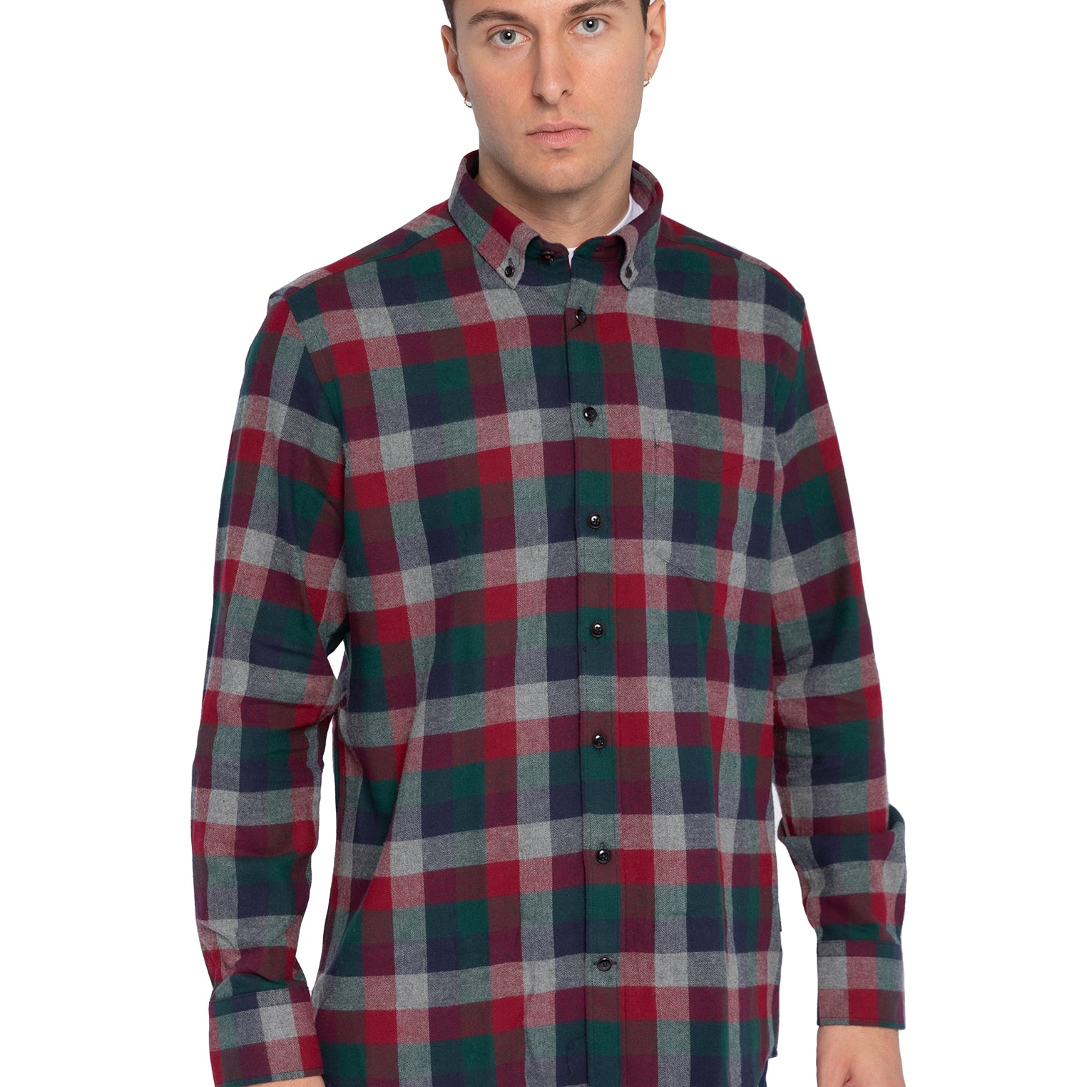 Camicia Soft Cotton a quadri Bugatti 9350-48805
