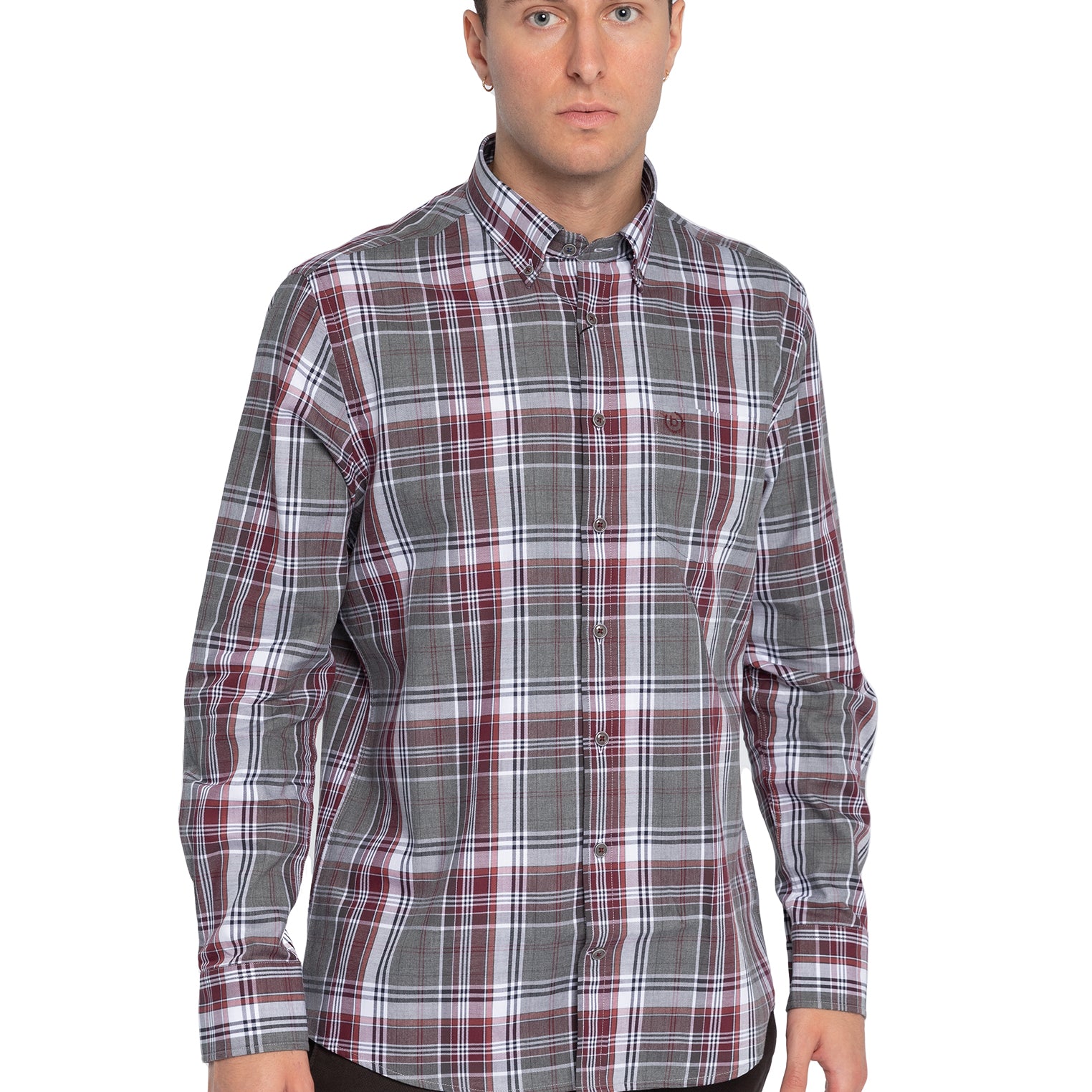 Camicia a Quadri Maniche lunghe in Flanella BUGATTI 9350-48310