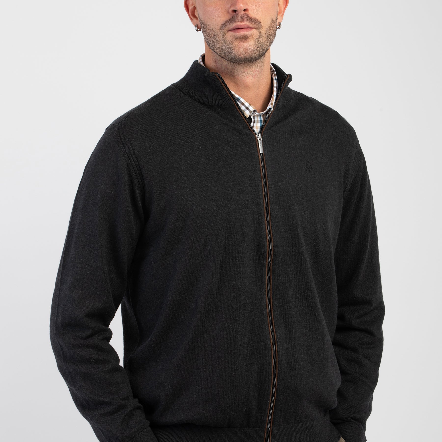 Giacca Zip Uomo Maglia Lana BUGATTI 7600-65520B