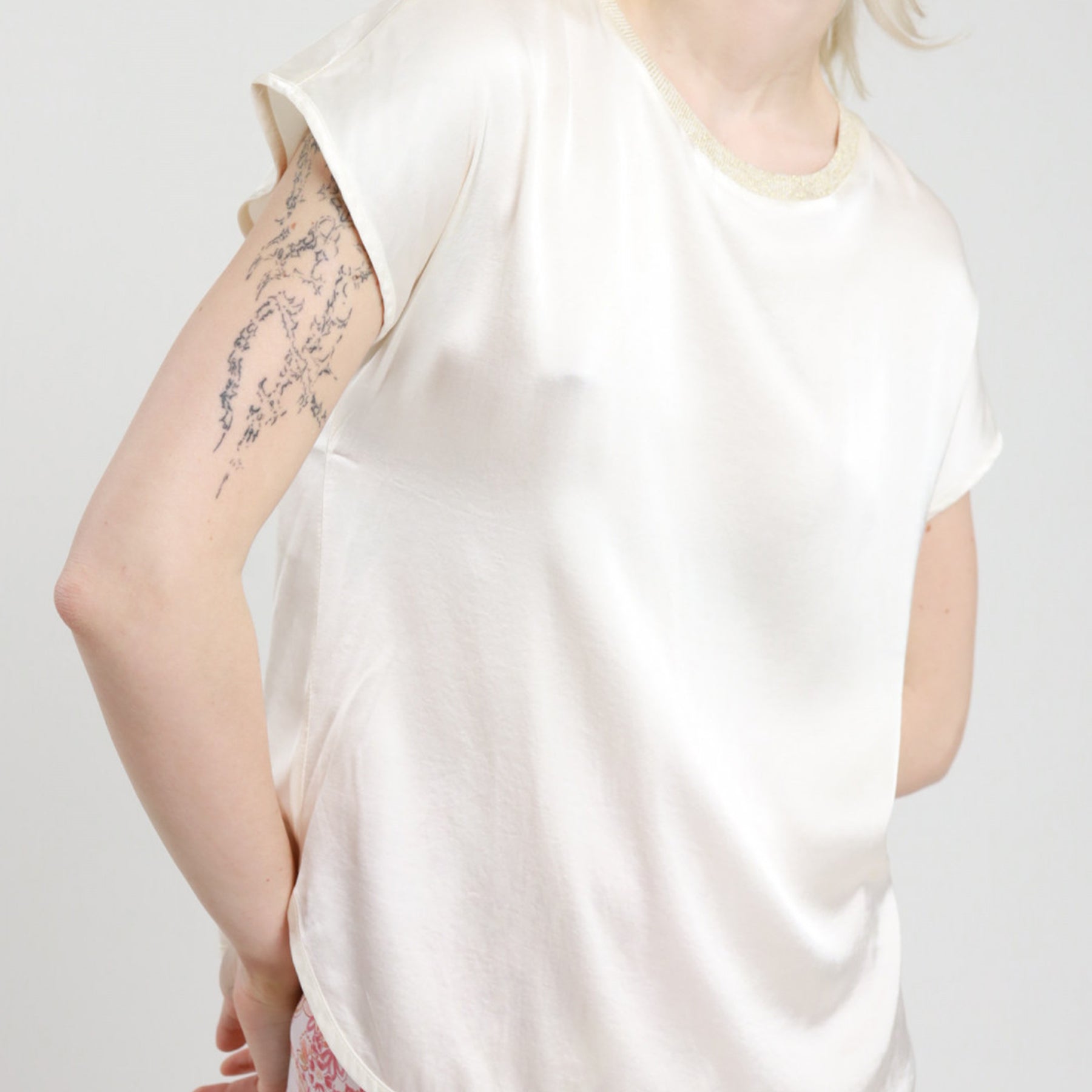 SUSY MIX Blusa Donna Mezza Manica Viscosa Estiva Lurex C807BU