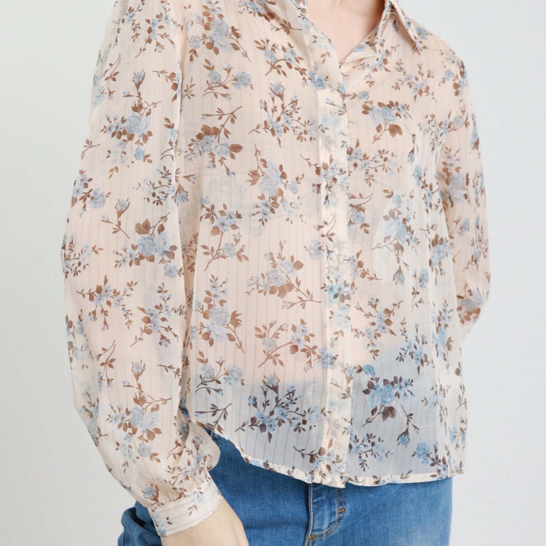 SUSY MIX Camicia Donna Chiffon Estiva Floreale CA1336STP149