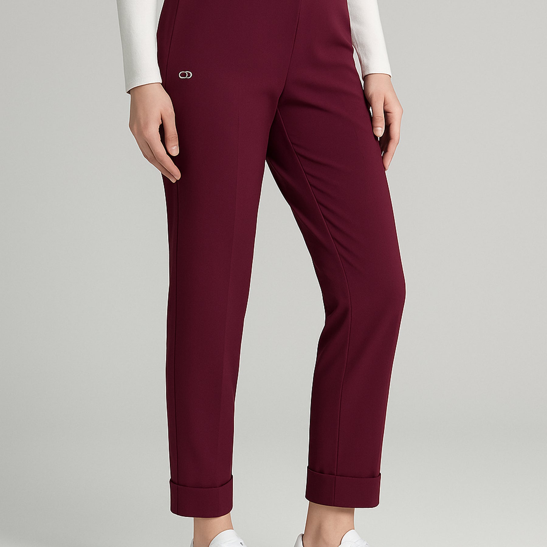 CARLA FERRONI Pantalone Lungo Donna in Punto Milano Morbido e Caldo ART. 70033