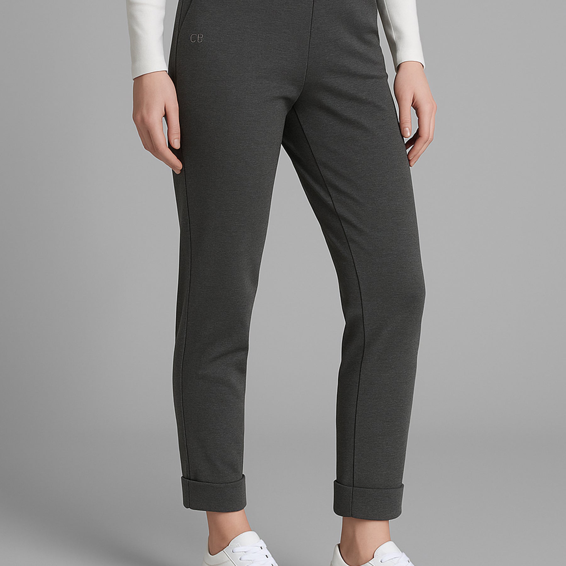 CARLA FERRONI Pantalone Lungo Donna in Punto Milano Morbido e Caldo ART. 70033