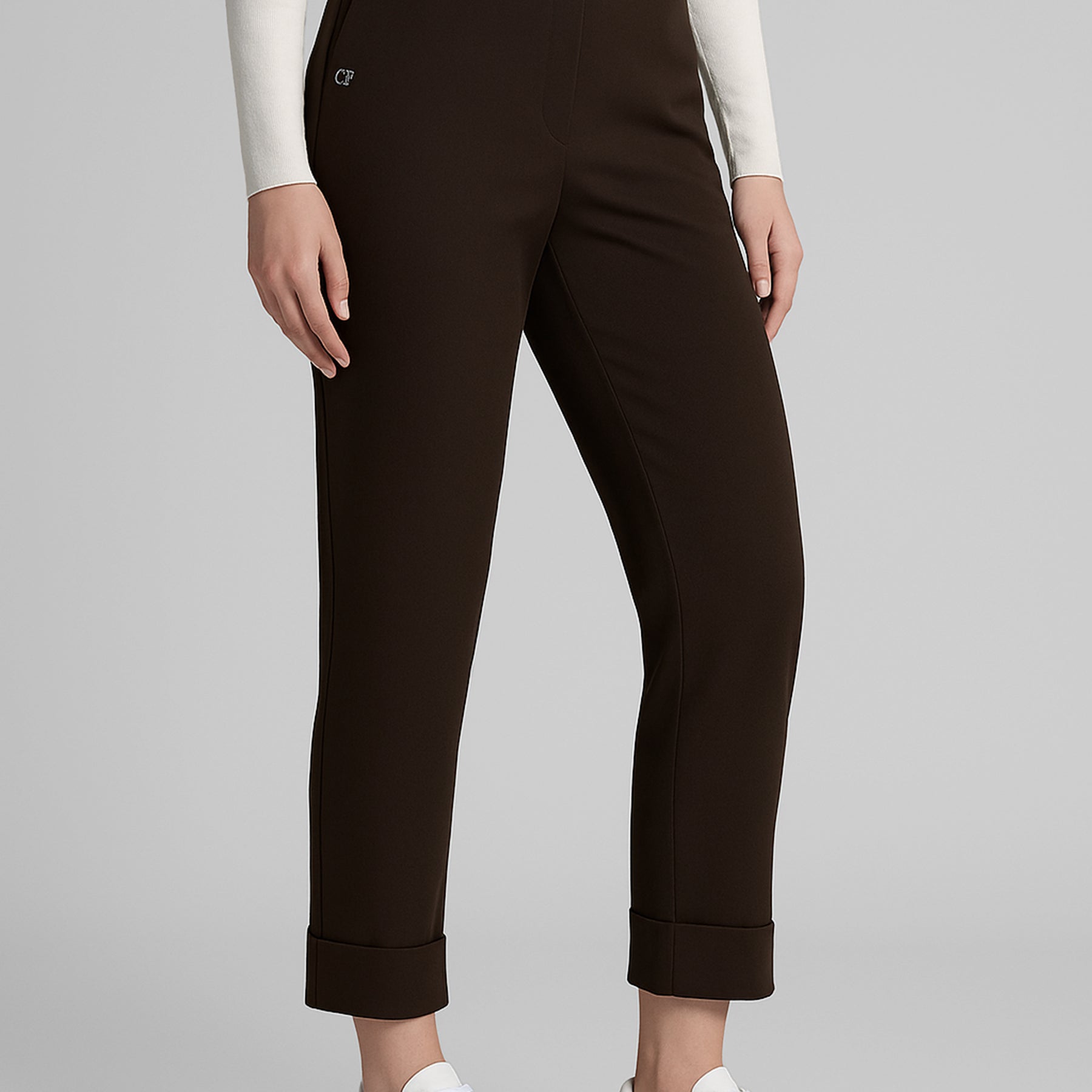 CARLA FERRONI Pantalone Lungo Donna in Punto Milano Morbido e Caldo ART. 70033