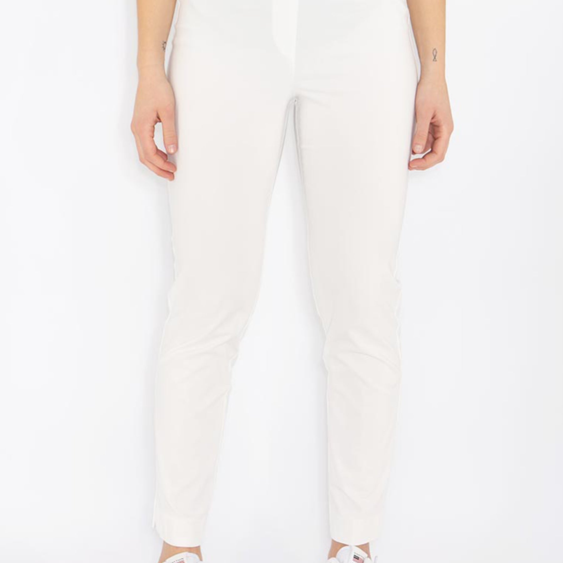 Pantalone Donna Elastico in Vita Tessuto Bengalina Leggero CARLA FERRONI 16020x1