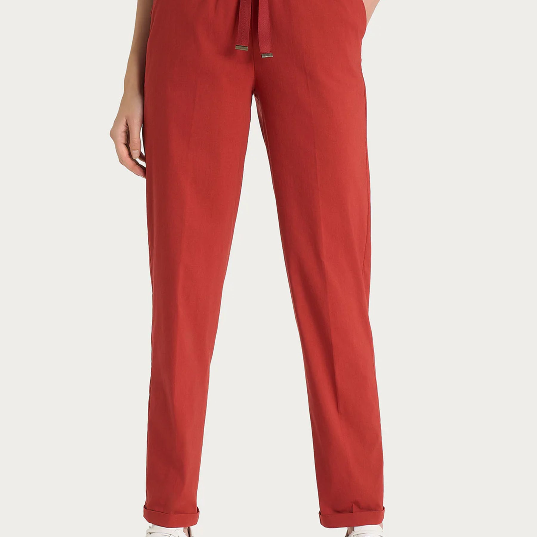 RAGNO Pantalone Lungo Donna Coulisse Cotone Estivo DH15PU
