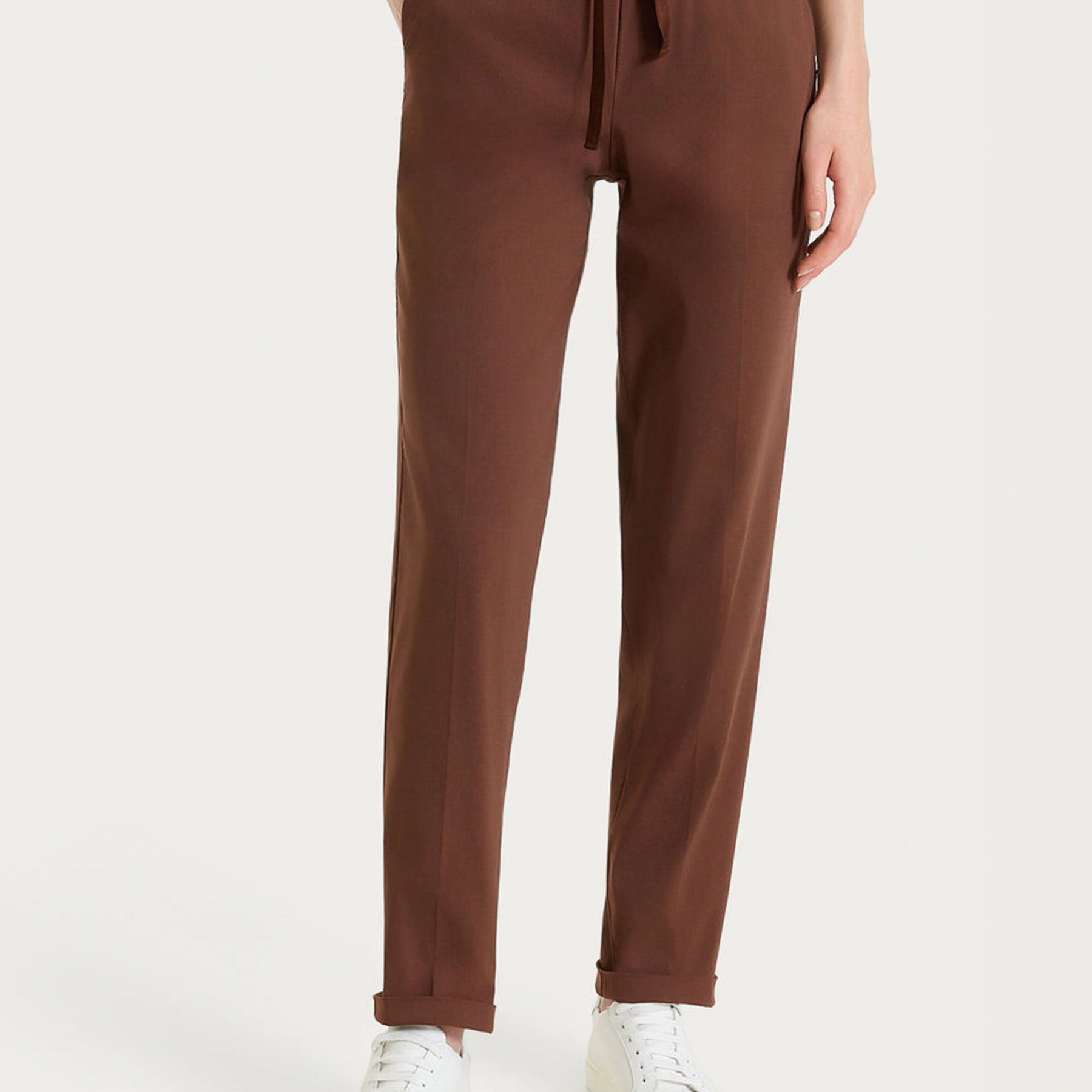 RAGNO Pantalone Lungo Donna Coulisse Cotone Estivo DH15PU