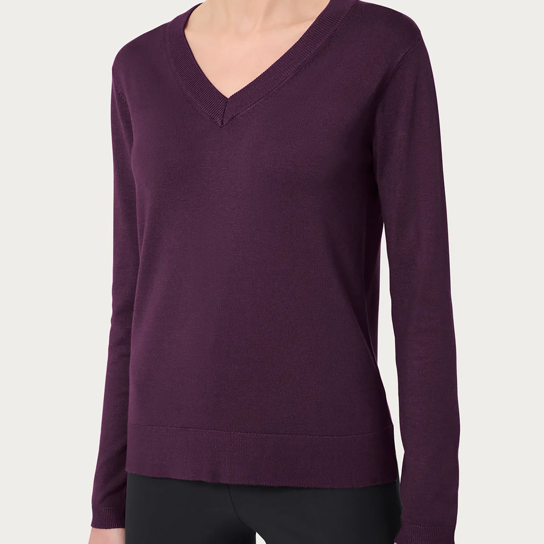 Maglia Scollo V Donna Caldo Viscosa RAGNO DI44TU